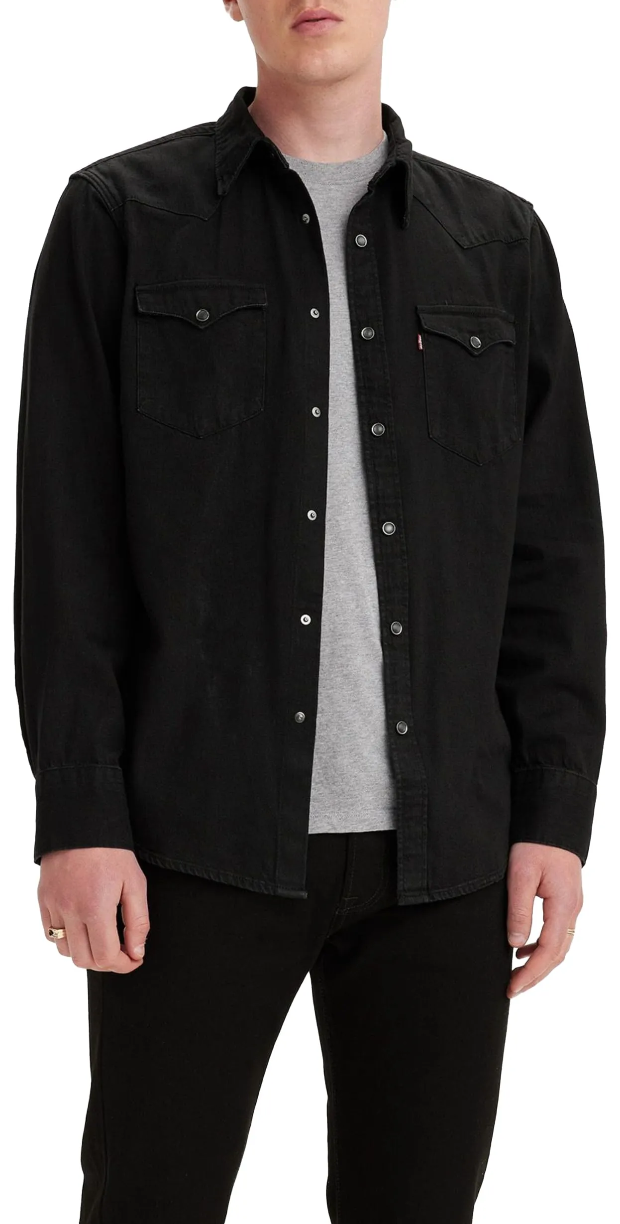 Levi's Barstow Western Standard, Uomo, Marble Black Denim Rinse, XS