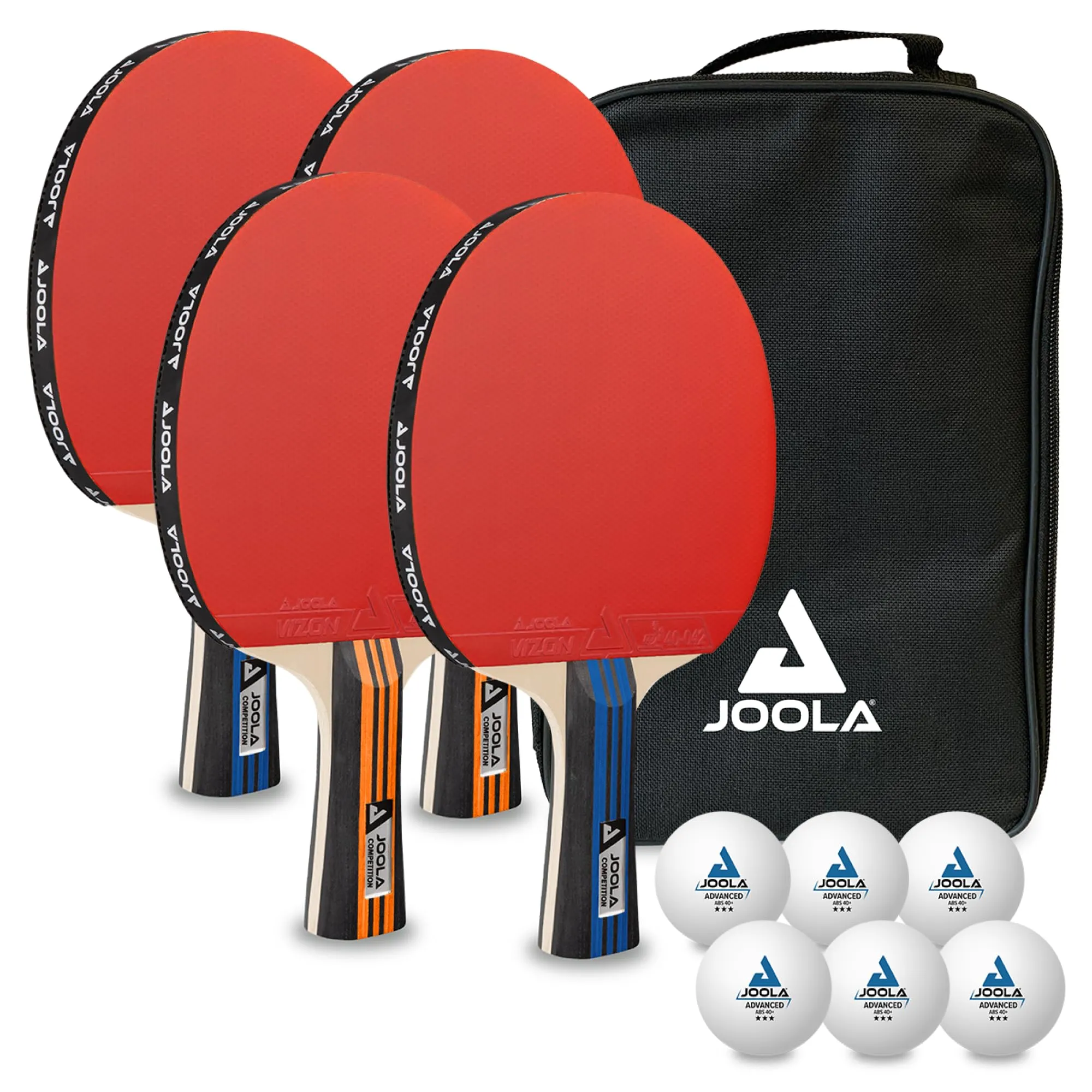 JOOLA Set Family Advanced, Ping Pong Unisex, Adulto, Multicolore, 20 x 27 x 8 cm