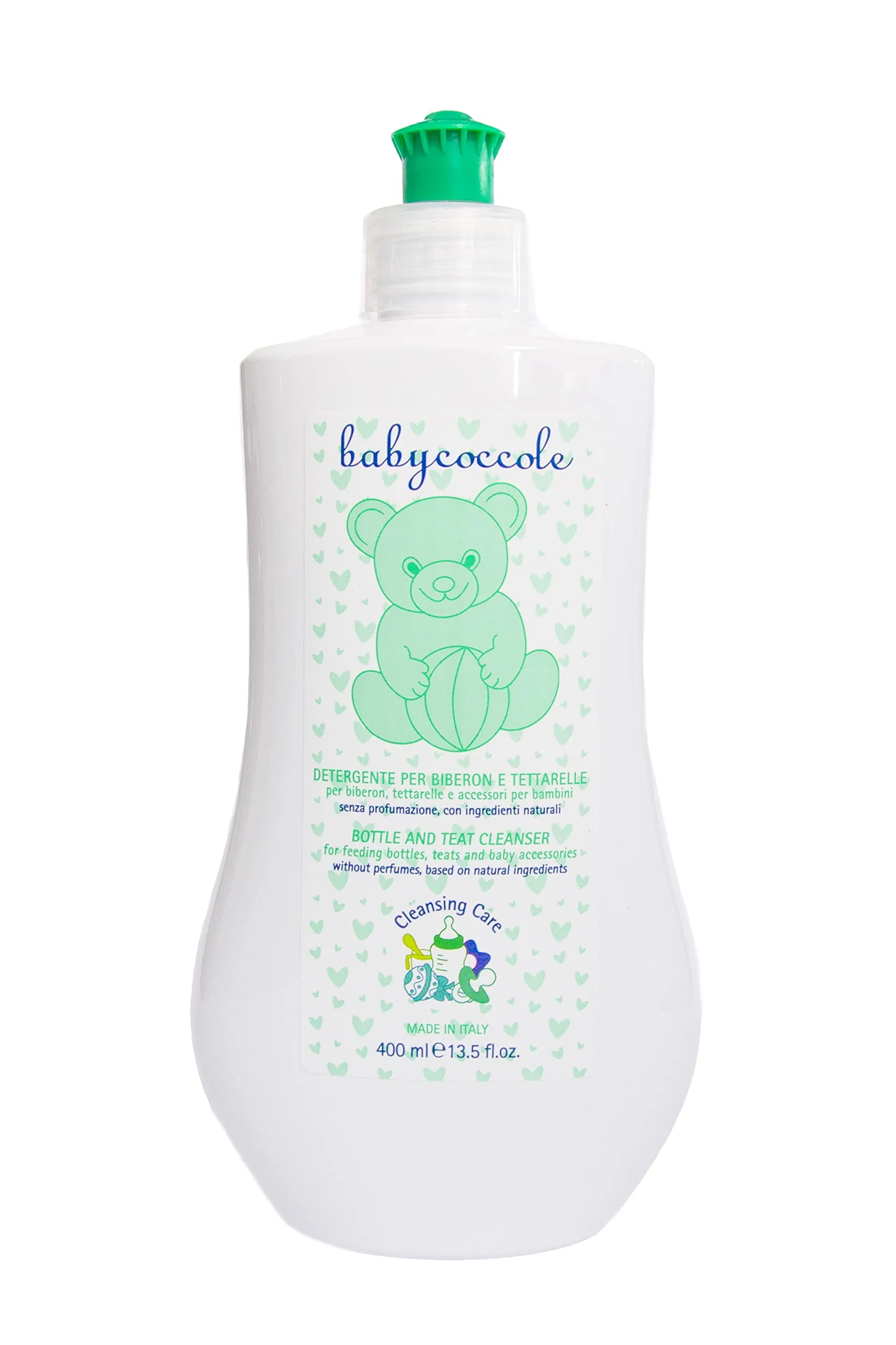 Babycoccole DETERGENTE PER BIBERON CIUCCI TETTARELLE con Enzimi di Origine Naturale, Senza Profumo, Detergente Biberon, Rimuove Residui Cibo e Sanitizza, Dermatologicamente Testato - 400ml