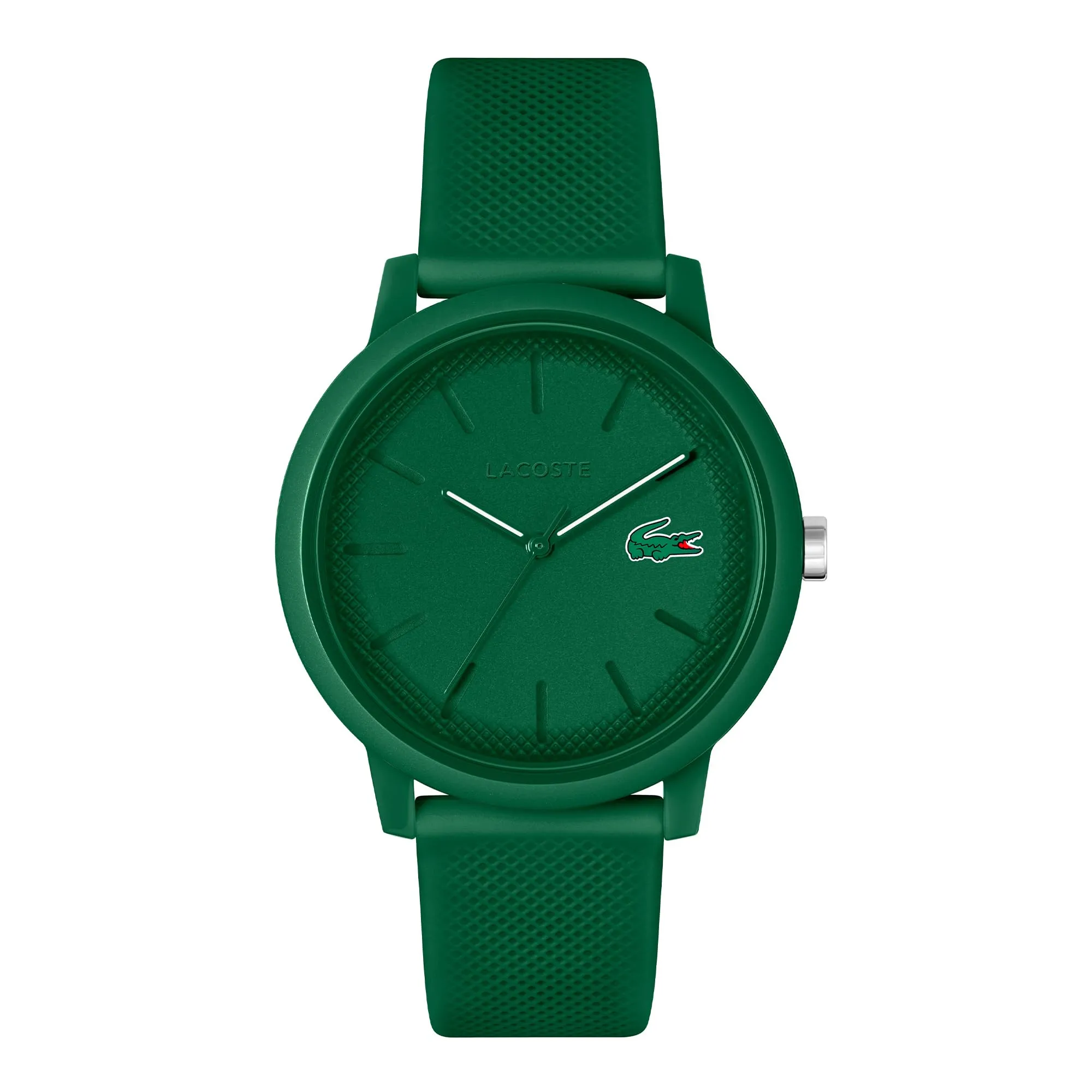 Lacoste Orologio Analogico al Quarzo da Uomo Collezione LACOSTE.12.12 con Cinturino in Silicone Verde - 2011170