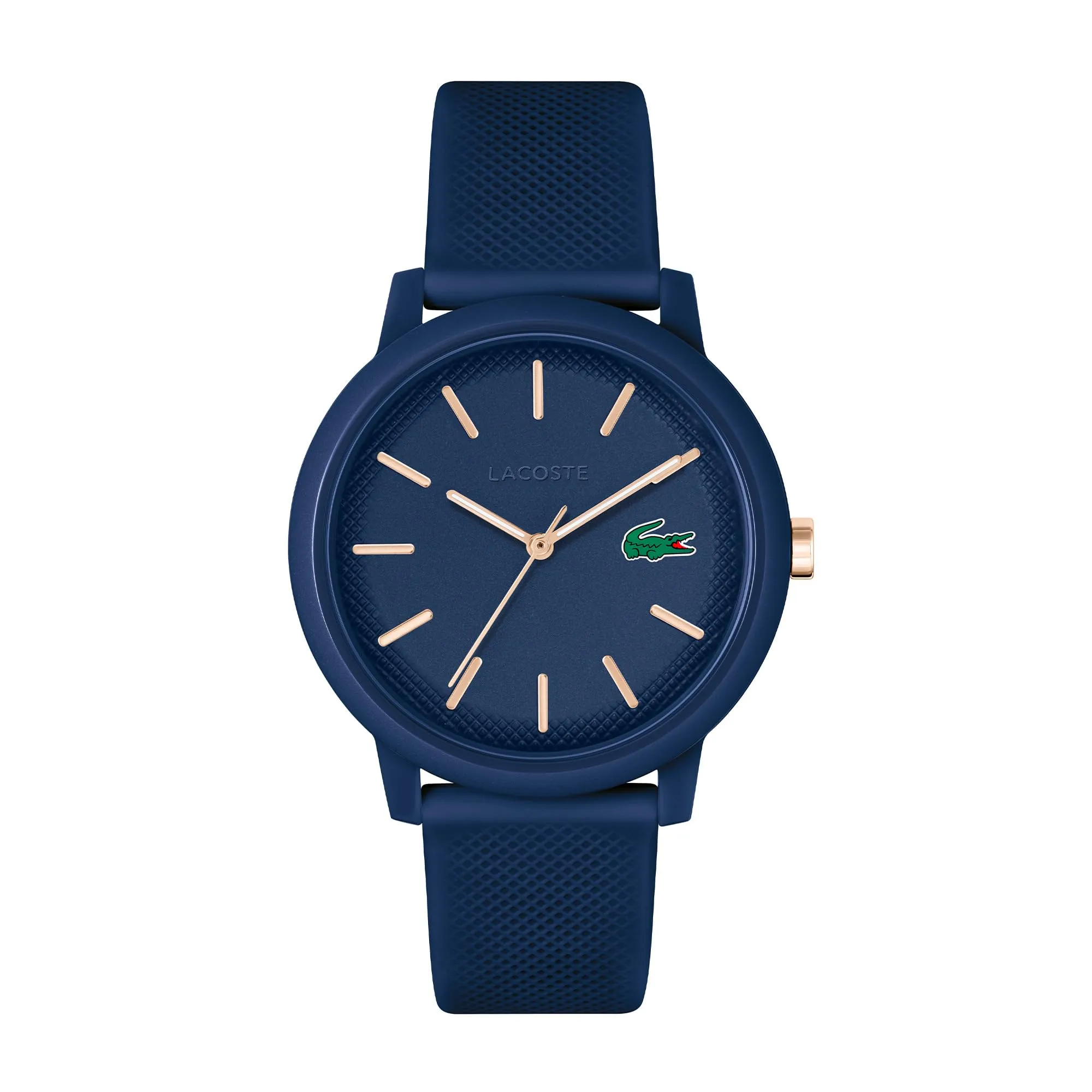 Lacoste Orologio Analogico al Quarzo da Uomo Collezione LACOSTE.12.12 con Cinturino in Silicone Blu Navy - 2011234