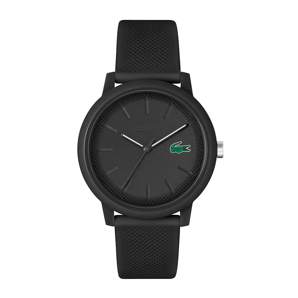 Lacoste Orologio Analogico al Quarzo da Uomo Collezione LACOSTE.12.12 con Cinturino in Silicone Nero - 2011171
