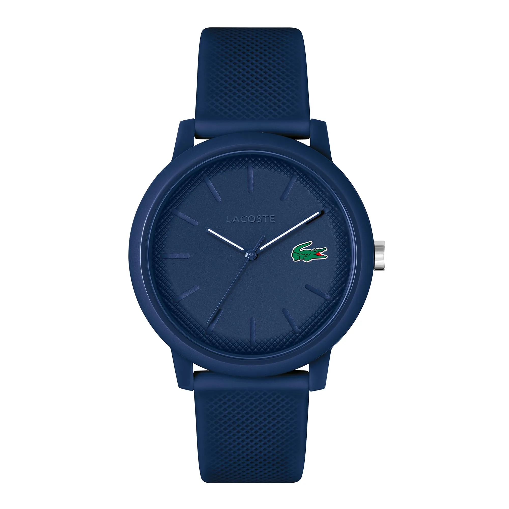 Lacoste Orologio Analogico al Quarzo da Uomo Collezione LACOSTE.12.12 con Cinturino in Silicone Blu Navy - 2011172