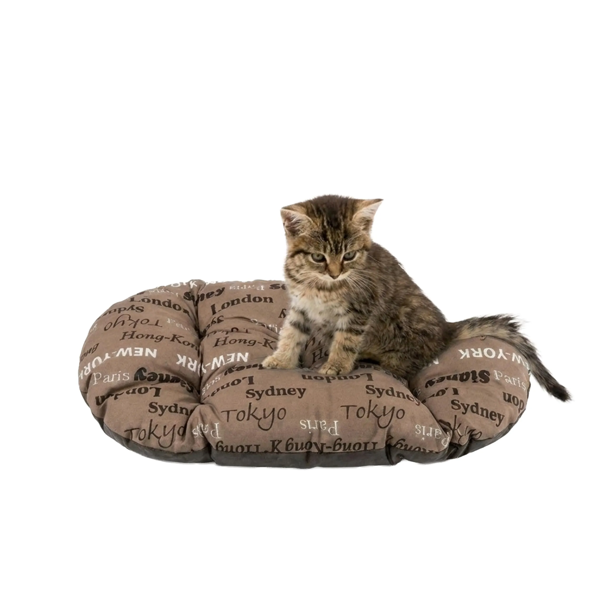 FERPLAST - Cuccia per cani e gatti - Cuscino per cani di piccole dimensioni - Materassino per cani - Tappetino per cucce e auto - Morbido letto per cani - Relax, 43 x 30 CM, MARRONE