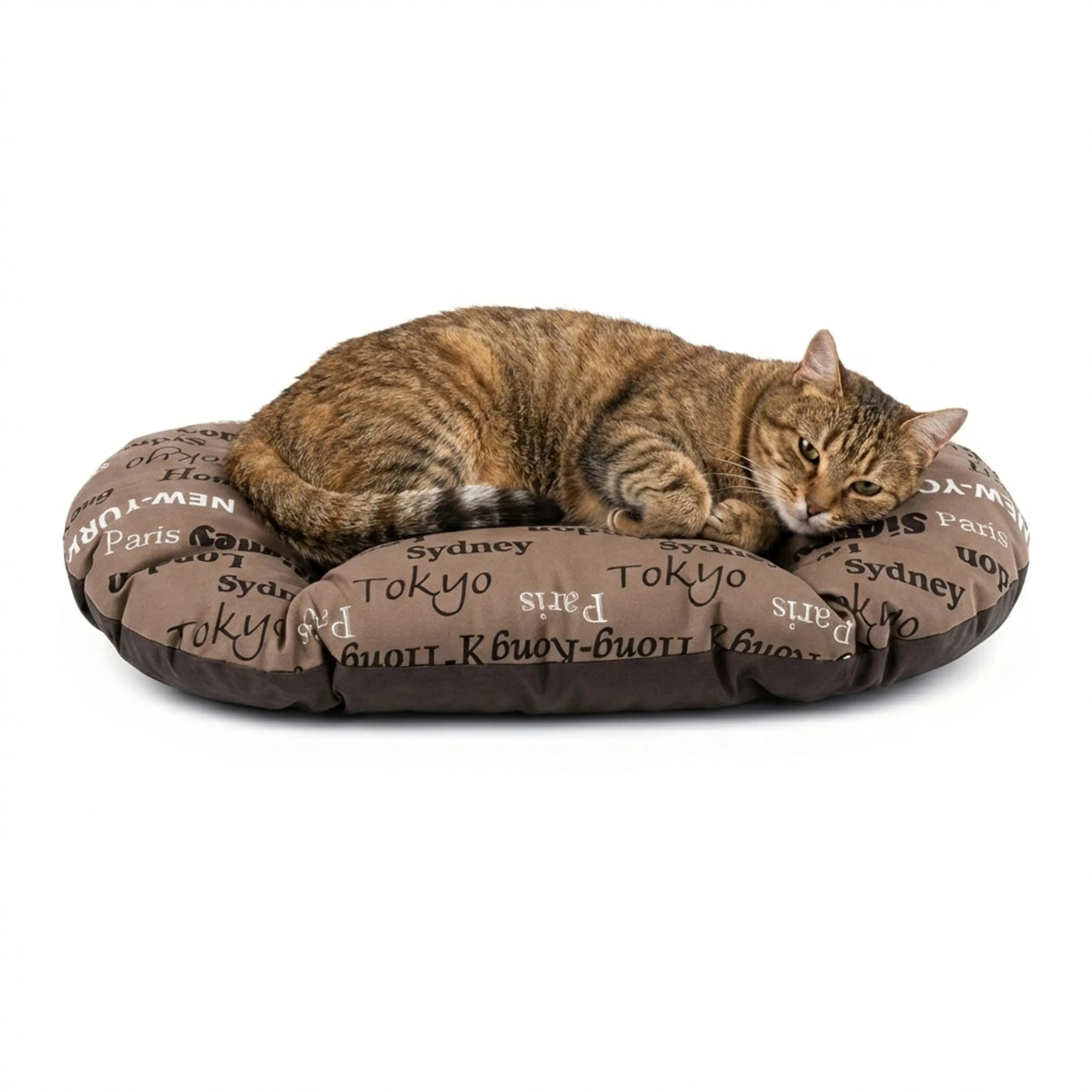 FERPLAST - Cuccia per cani e gatti - Cuscino per cani di piccole dimensioni - Materassino per cani - Tappetino per cucce e auto - Morbido letto per cani - Relax, 55 x 36 CM, MARRONE