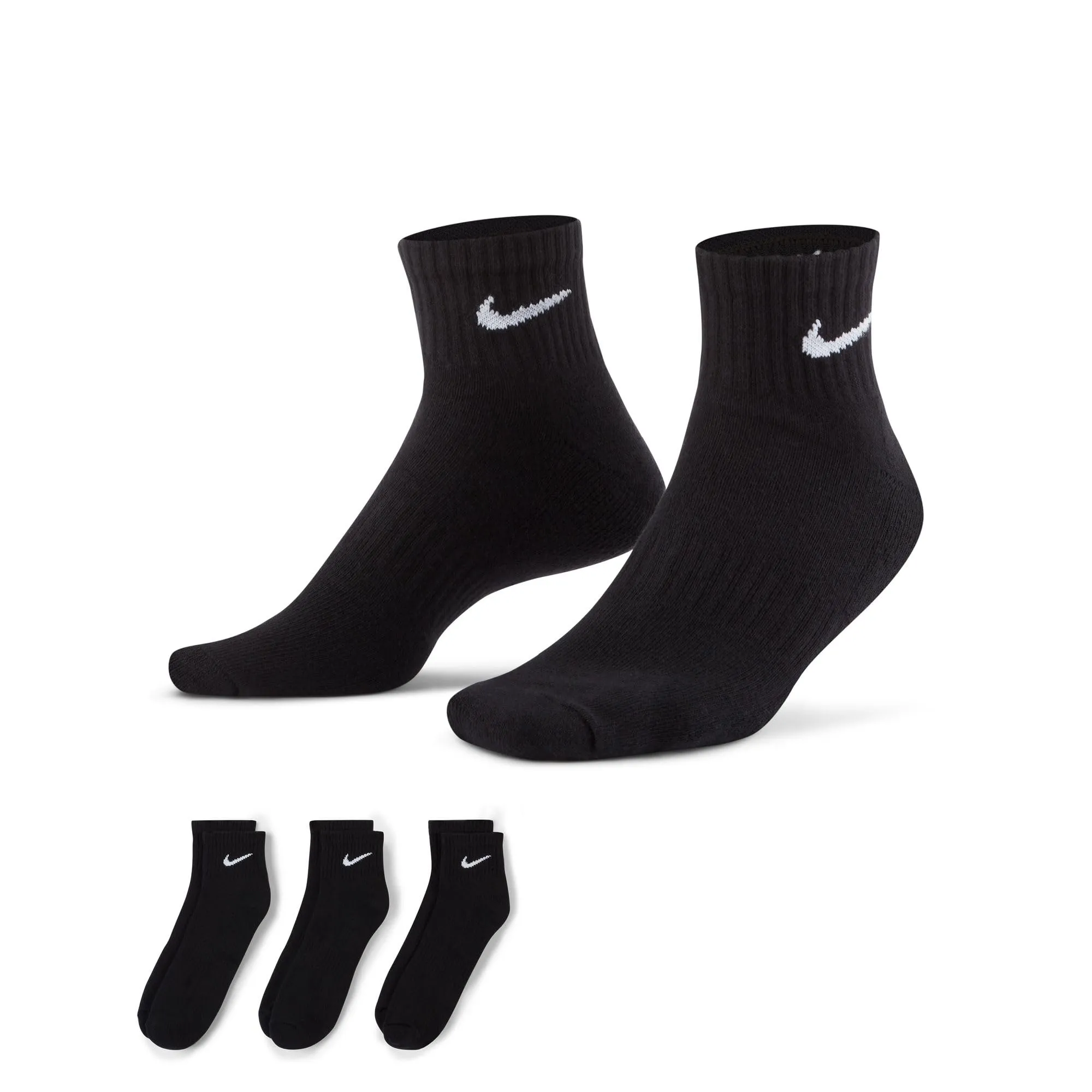Nike Everyday Cushioned Calzini, Nero (Black/White), S Uomo