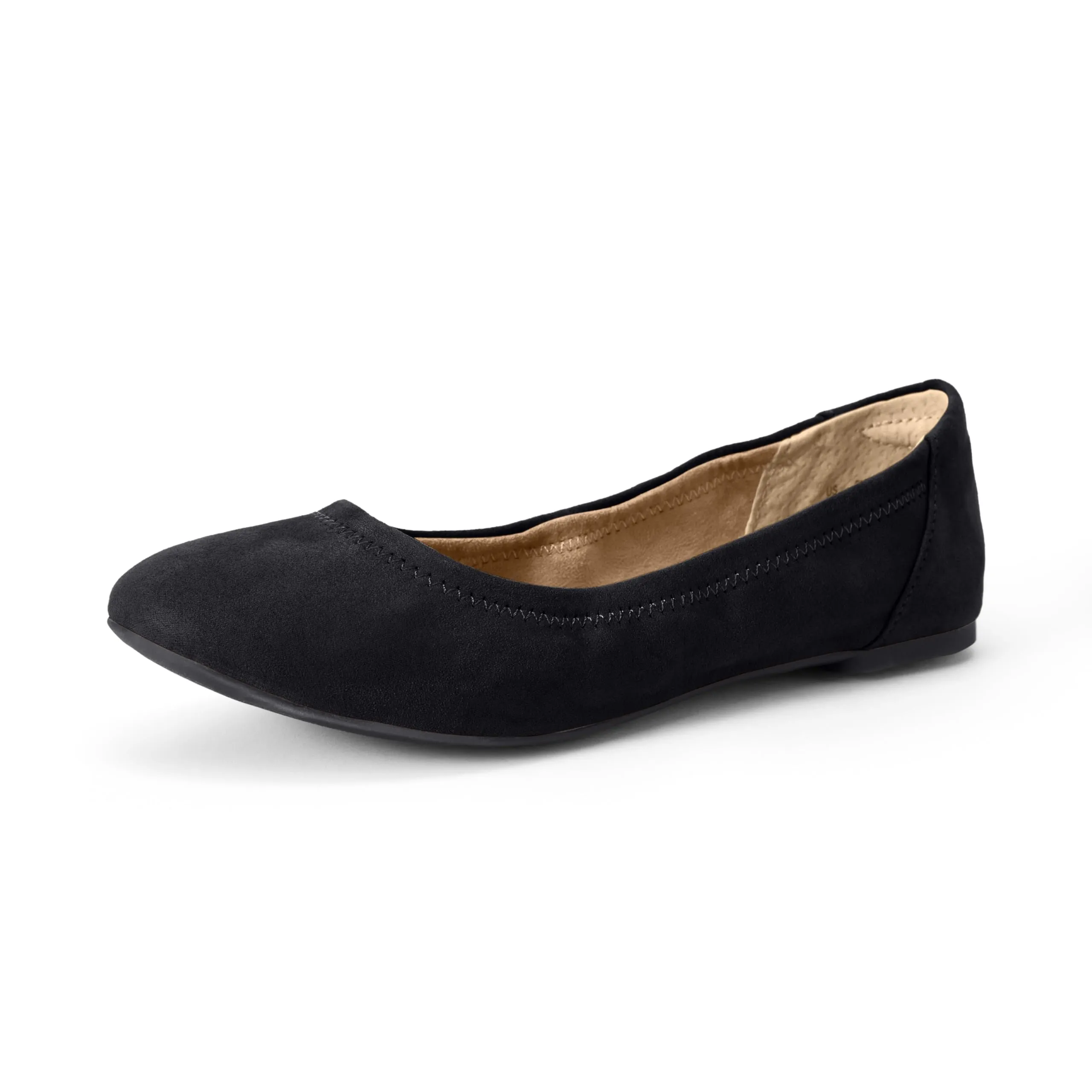 Amazon Essentials Ballerine Slip-on Donna, Nero Micro Scamosciato, 35.5 EU