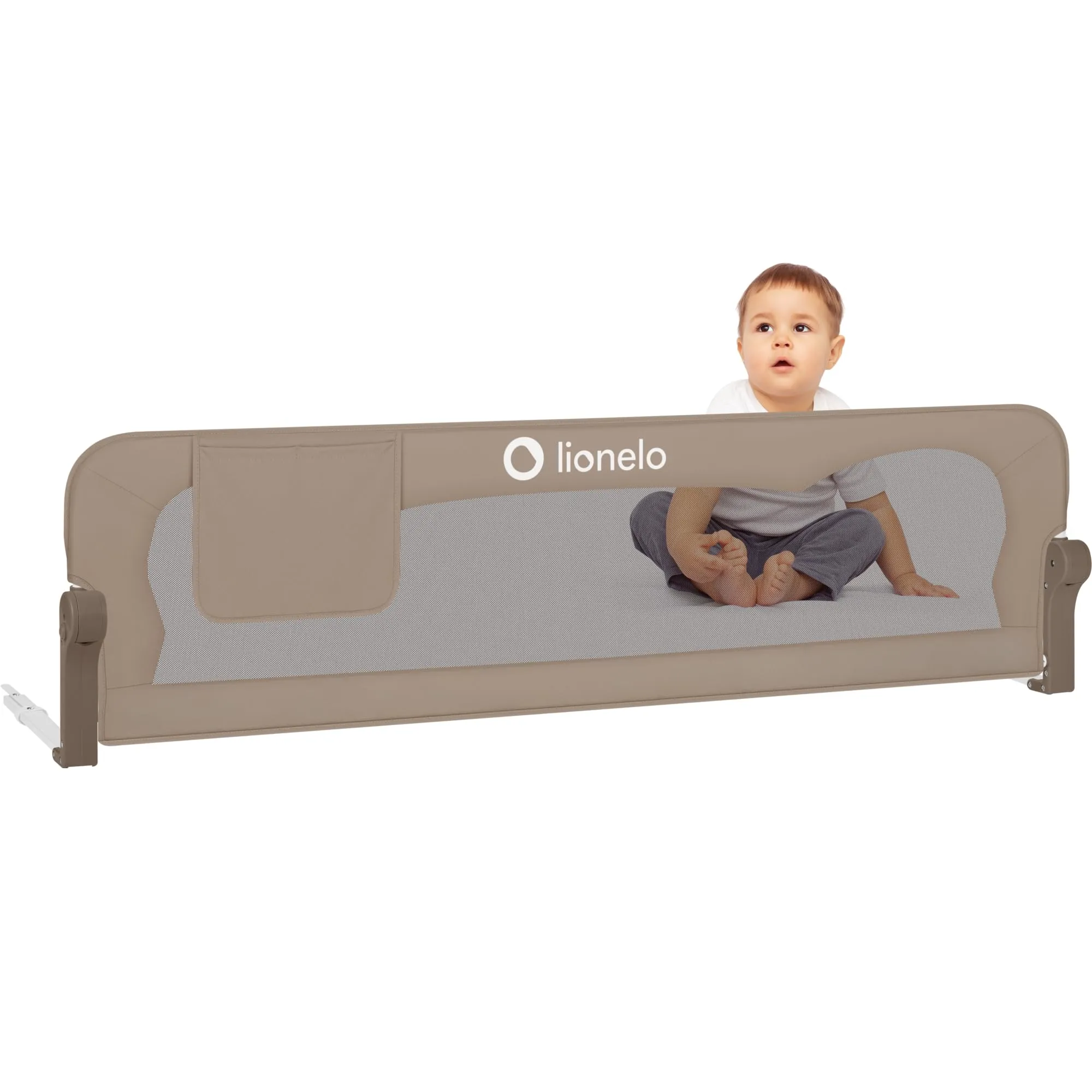 LIONELO Eva Sponda Letto Universale Pieghevole 150x42 cm con Reclino a 180°