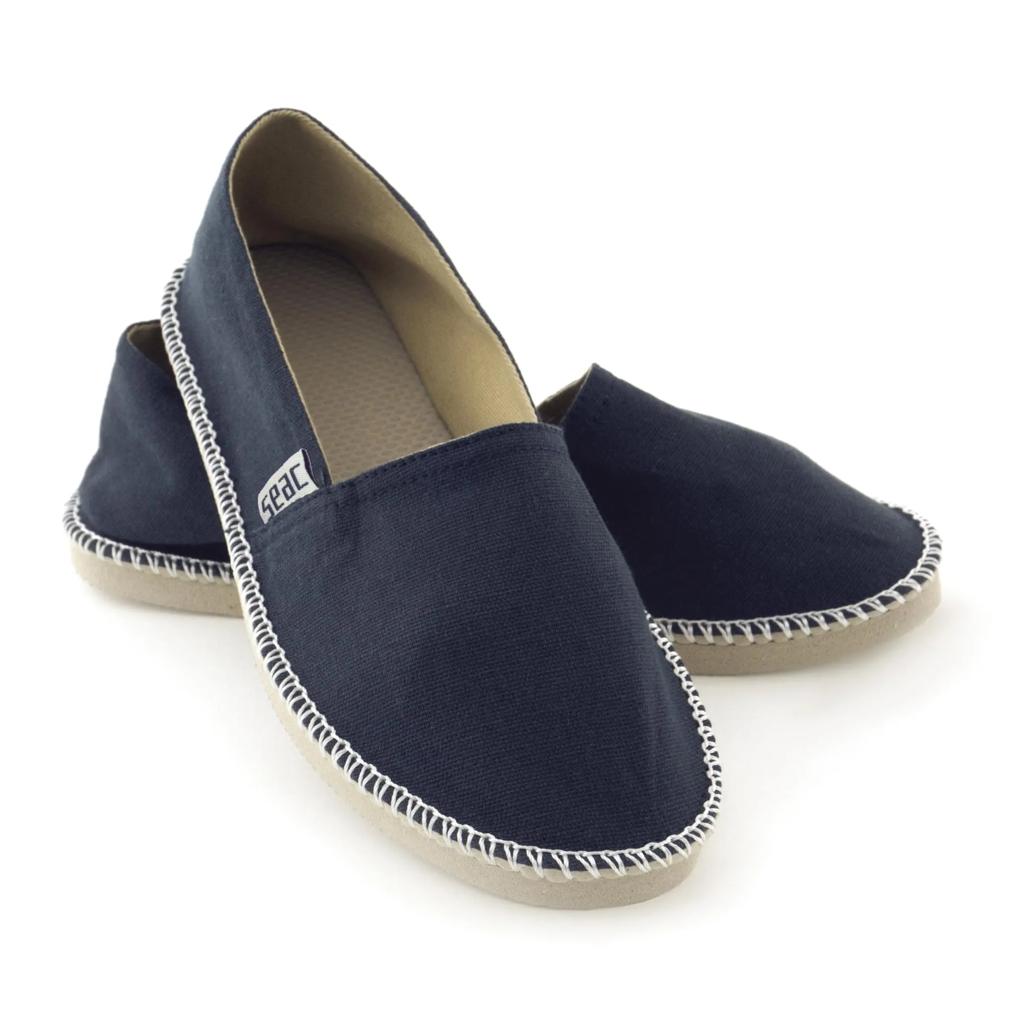 SEAC Malaga, Espadrillas Casual per Donna e Uomo in Canvas e Dettagli in Corda, Suola Antiscivolo, Blu, 37