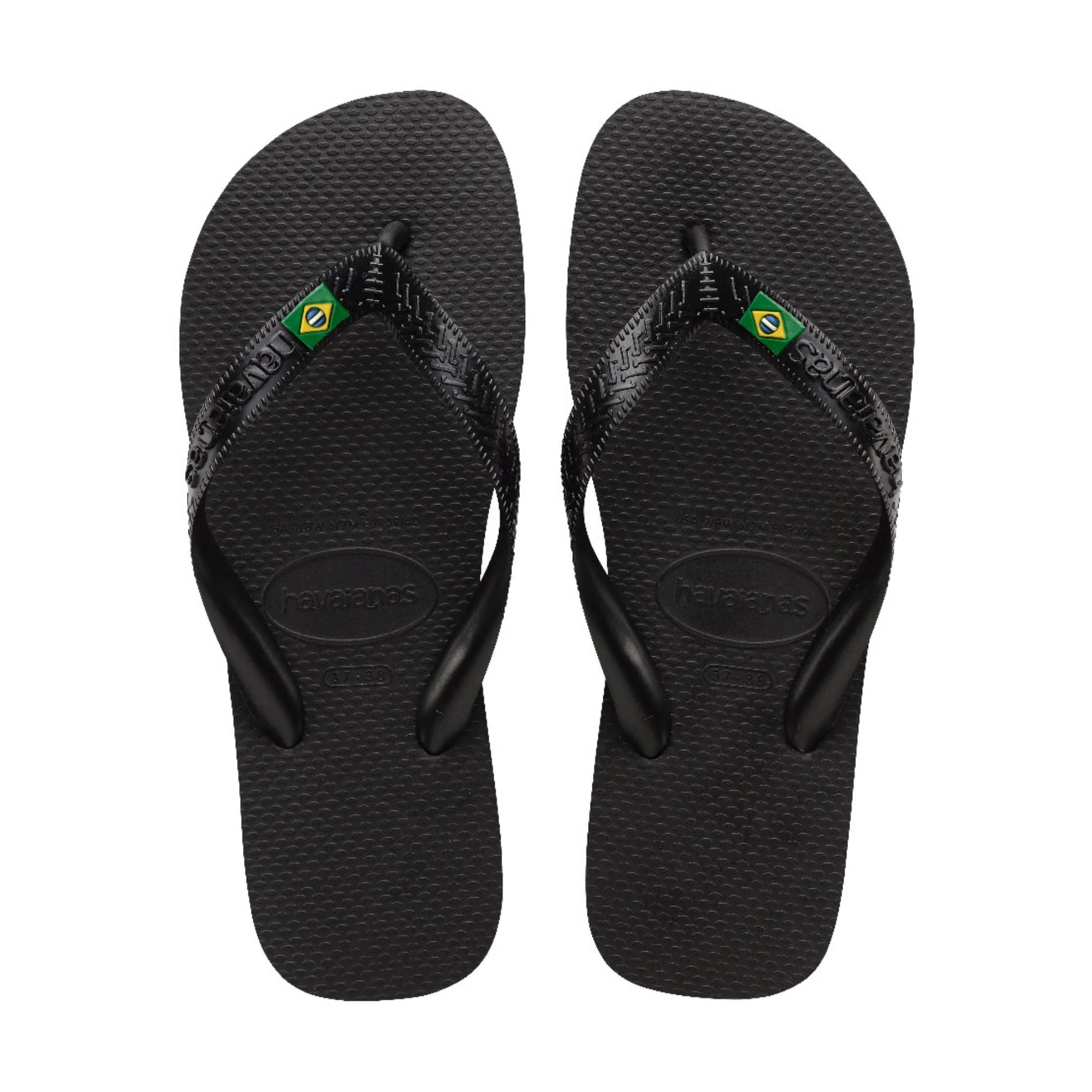 Havaianas Top Brasil Unisex - Adulto FlipFlop Black 39 EU