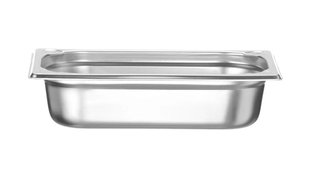 HENDI Contenitore Gastronorm GN 1/4, Kitchen Line, resistenza termica -40 °C a 250 °C, adatto a forno e bagnomaria, 1,8L, 265x162x(H) 65mm, acciaio inox