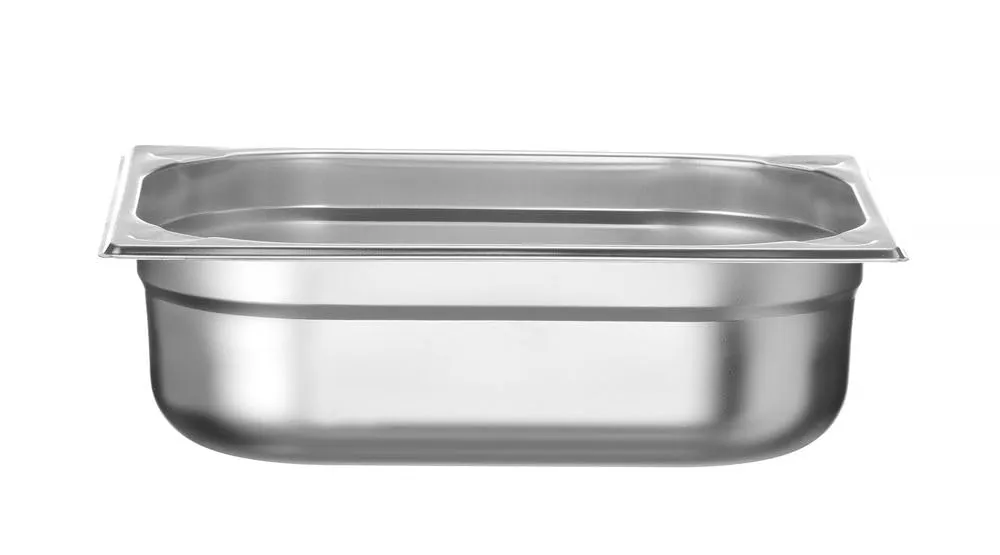 HENDI Contenitore Gastronorm GN 1/2, Kitchen Line, resistenza termica -40 °C a 250 °C, adatto a forno e bagnomaria, 6,5L, 325x265x(H) 100mm, acciaio inox