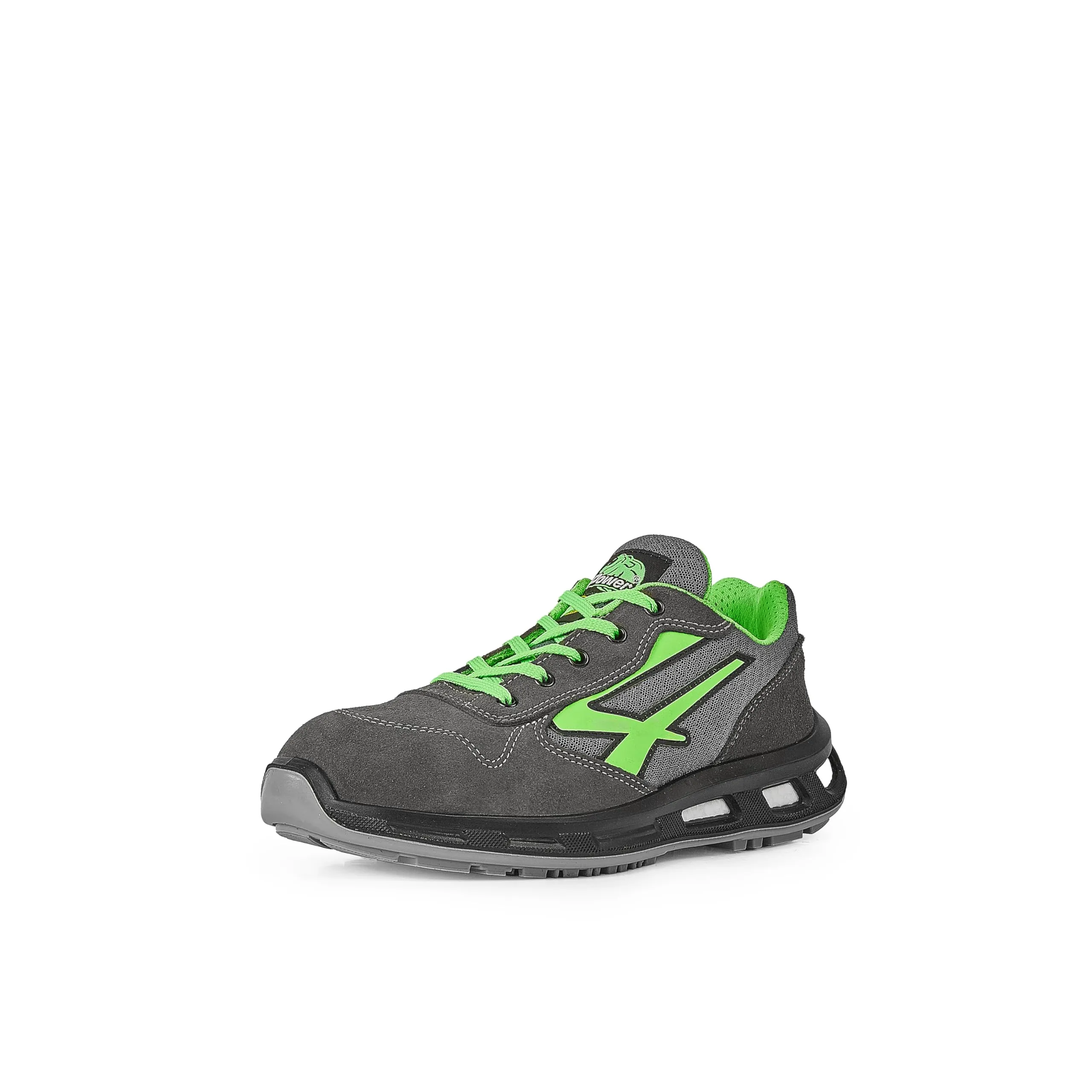 U-Power Red Lion Point, Scarpe Antinfortunistiche Unisex, Scarpe da Ginnastica in Pelle Leggere, Flessibili, Antiperforazione, con Inserto Infinergy, con Puntale in Alluminio & (Green_37)