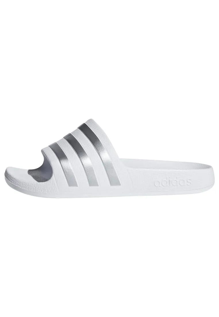 adidas Unisex - Bambini e ragazzi Adilette Aqua Slides Kids Slipper, Cloud White / Silver Met / Cloud White, 28 EU