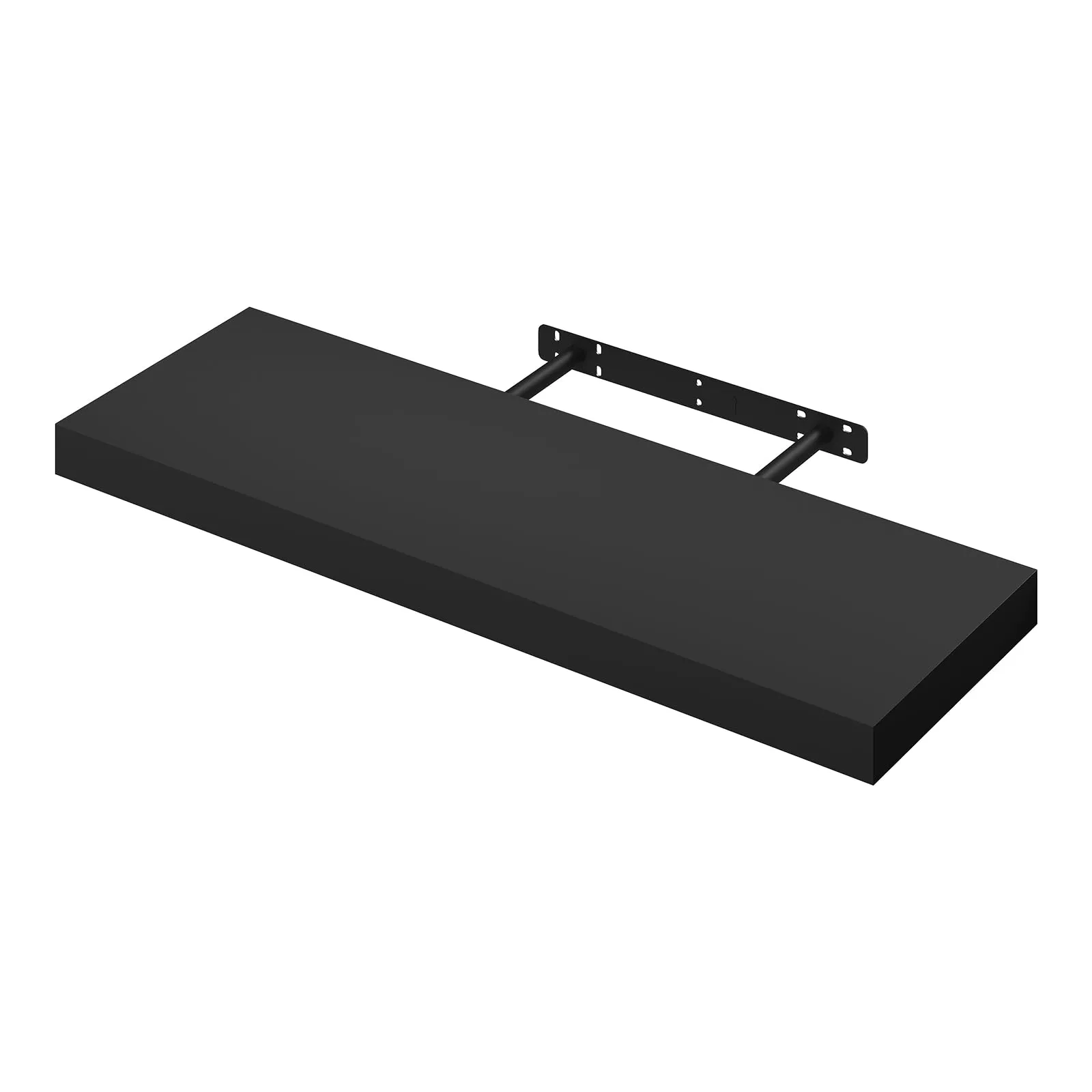 WOLTU Mensola da Muro Rettangolare Scaffale Libreria a Parete Decorazione per Cameretta Ufficio Porta CD/Dvd in Legno Nero 70cm RG9369sz