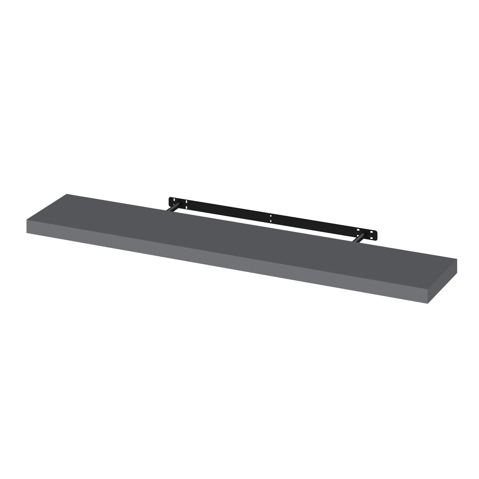 WOLTU Mensola da Muro Rettangolare Scaffale Libreria a Parete Decorazione per Cameretta Ufficio Porta CD/Dvd in Legno Grigio scuro 120cm RG9315dgr-b
