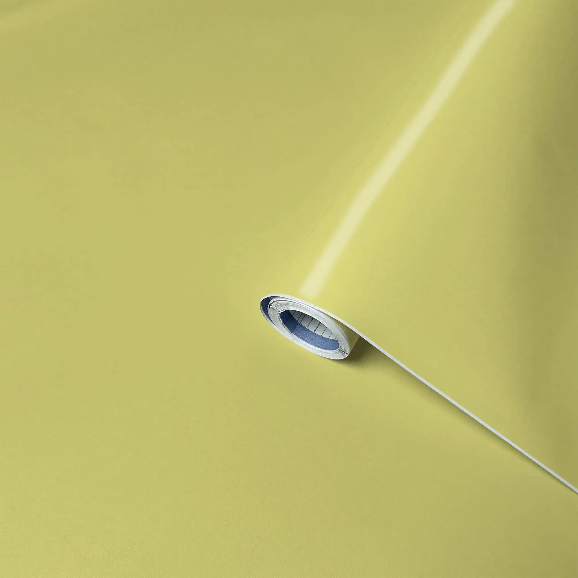 Venilia Pellicola adesiva, Giallo Giallo limone Giallo pastello, 67,5cm x 2m, Spessore 160μ, Pellicola autoadesiva per mobili o cucina, carta da parati, PVC senza ftalati, Prodotto in UE