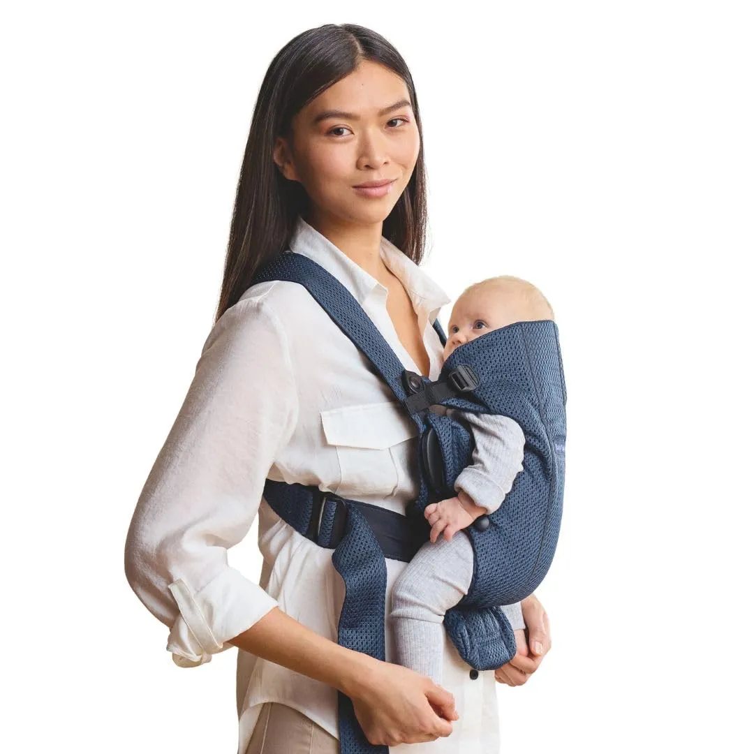 BABYBJÖRN Marsupio Mini, 3D Mesh, Blu Navy
