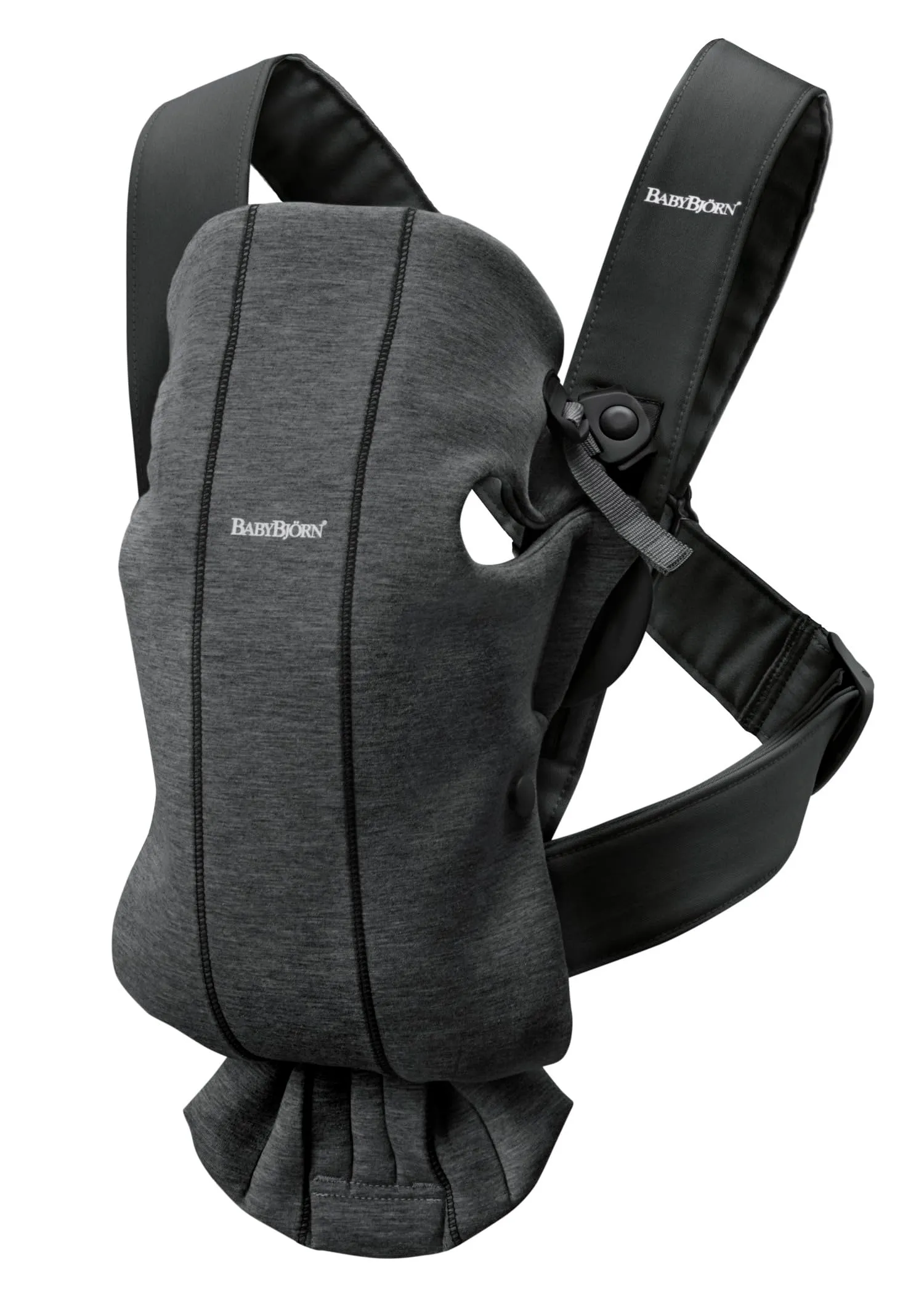 BABYBJÖRN Marsupio Mini, 3D Jersey, Grigio Carbone