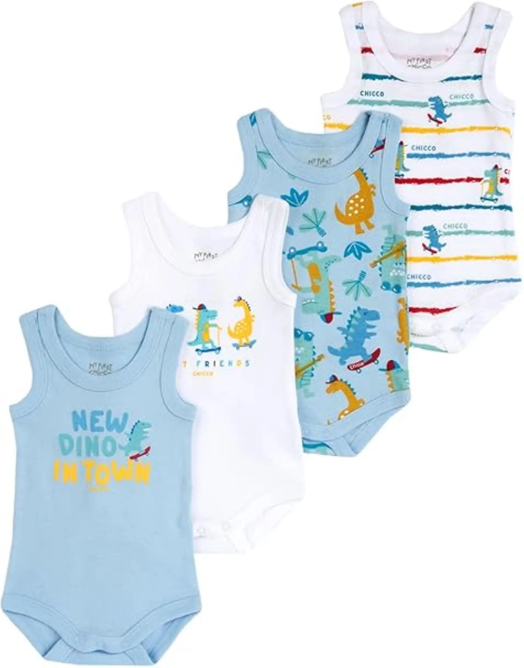 Chicco Bimbo 0-24 Set di 4 Body a Maniche Corte