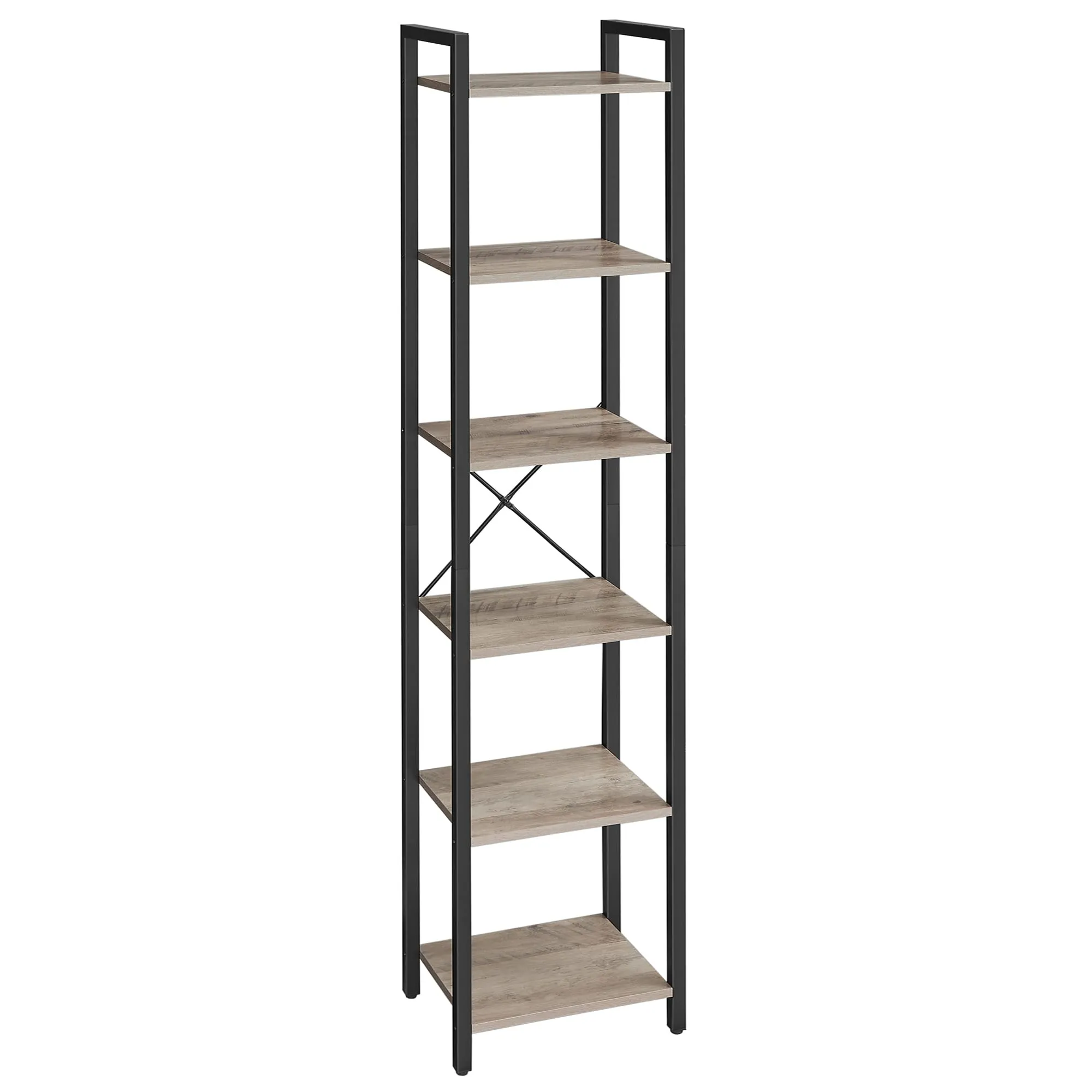 VASAGLE Scaffale a 6 Ripiani, Libreria, 39,6 x 30 x 187 cm