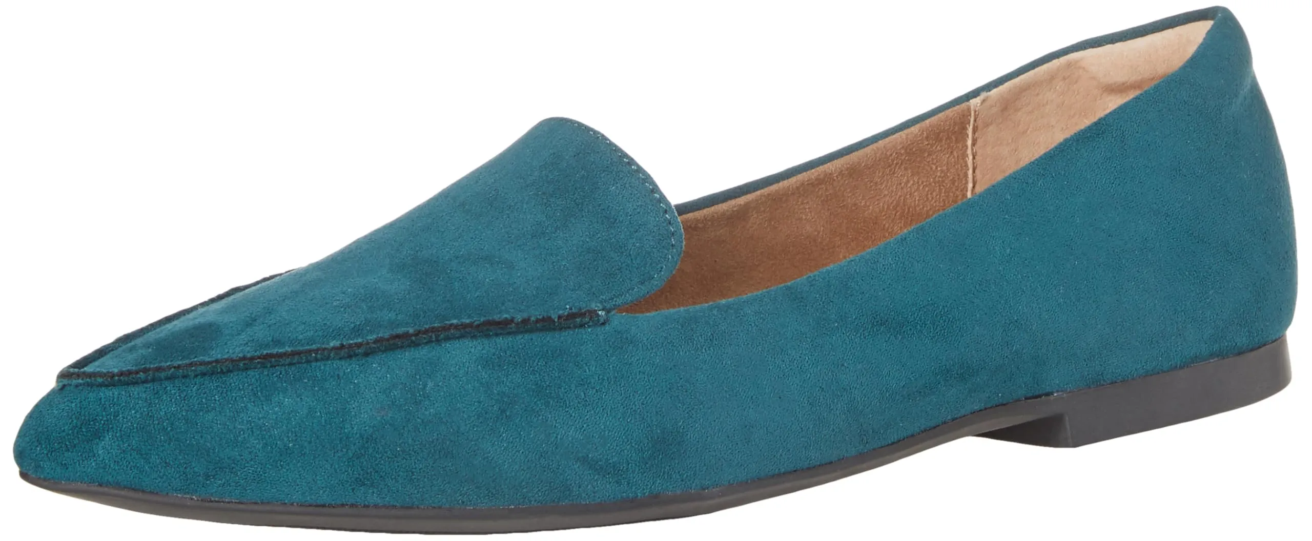 Amazon Essentials Mocassini Bassi da Donna, Turchese Scuro Micro Scamosciato, 47 EU Larga