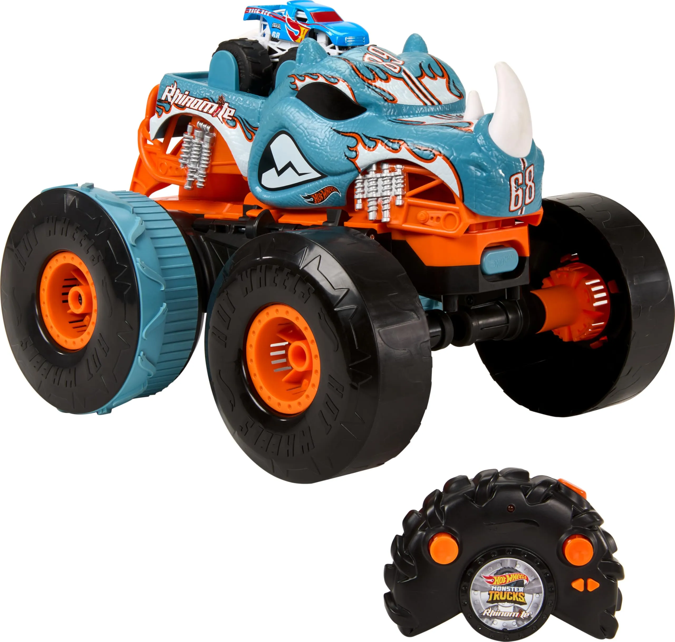 Hot Wheels Monster Trucks HW Rhinomite Trasformabile Radiocomandato