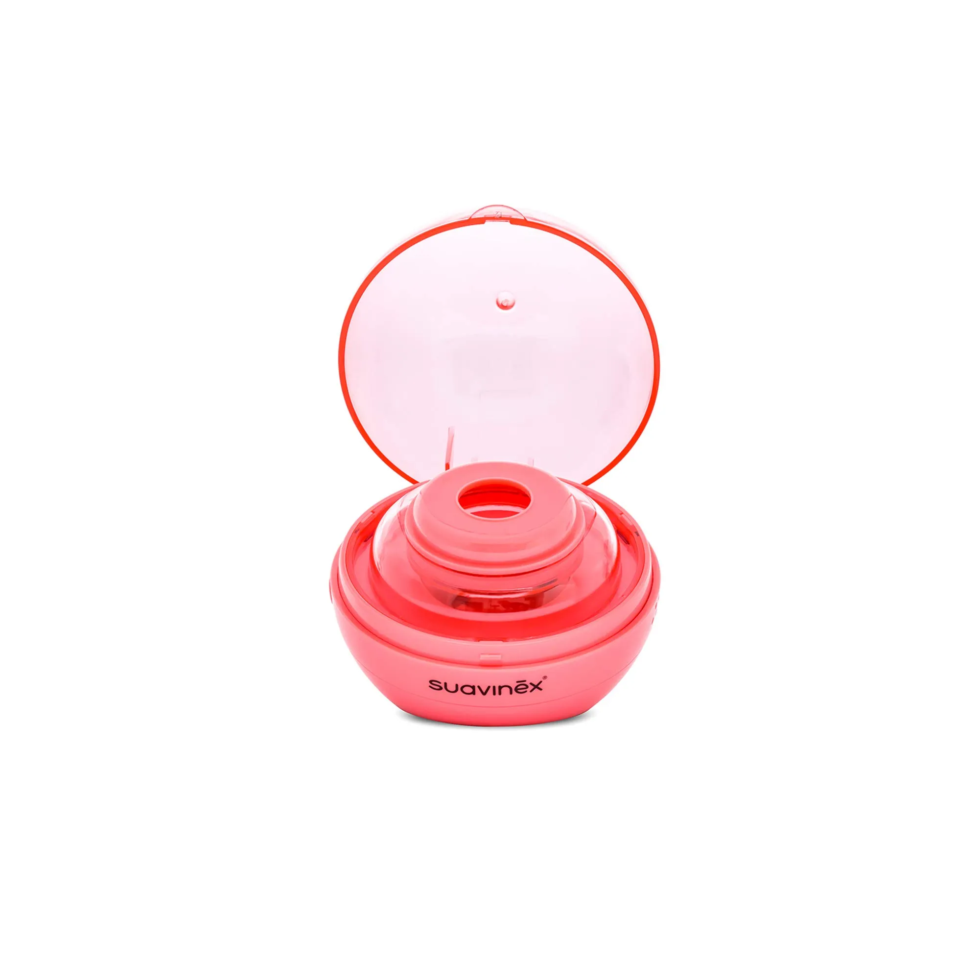 Suavinex DUCCIO - Sterilizzatore portatile per succhietti a luce UV, con USB o con batterie, Sterilizza in 3 minuti, Uccide il 99% dei germi, Rosa