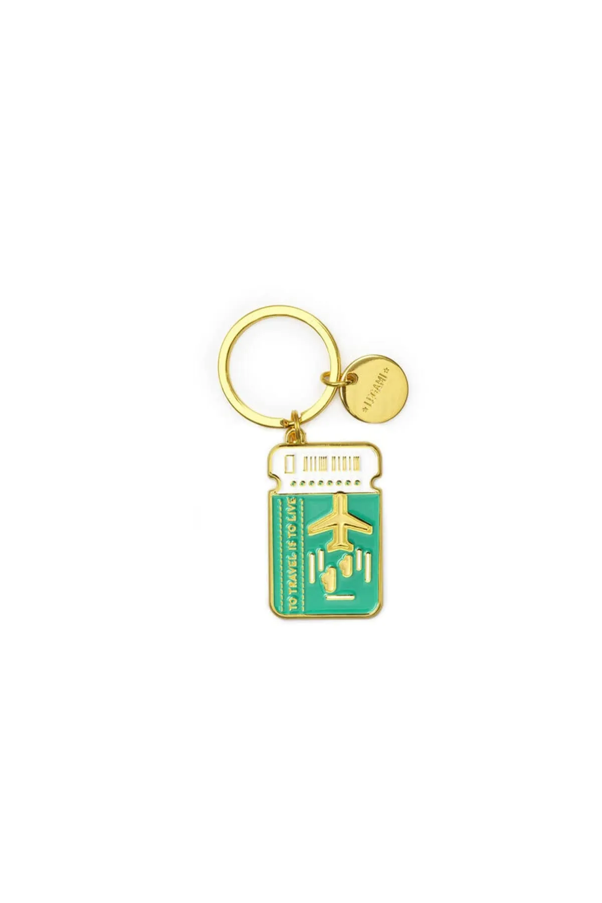 Legami - Portachiavi in Metallo Smaltato, What a Key Ring!, L 7 cm, in Zinco, Tema Travel, Portachiavi con Anello a spirale, Finitura Lucida, Colori Brillanti, Charm per Impreziosire la Borsa