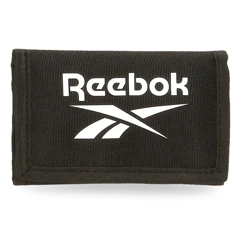 Reebok Boston Portafoglio con portamonete Nero 13x8x2,5 cm Poliestere
