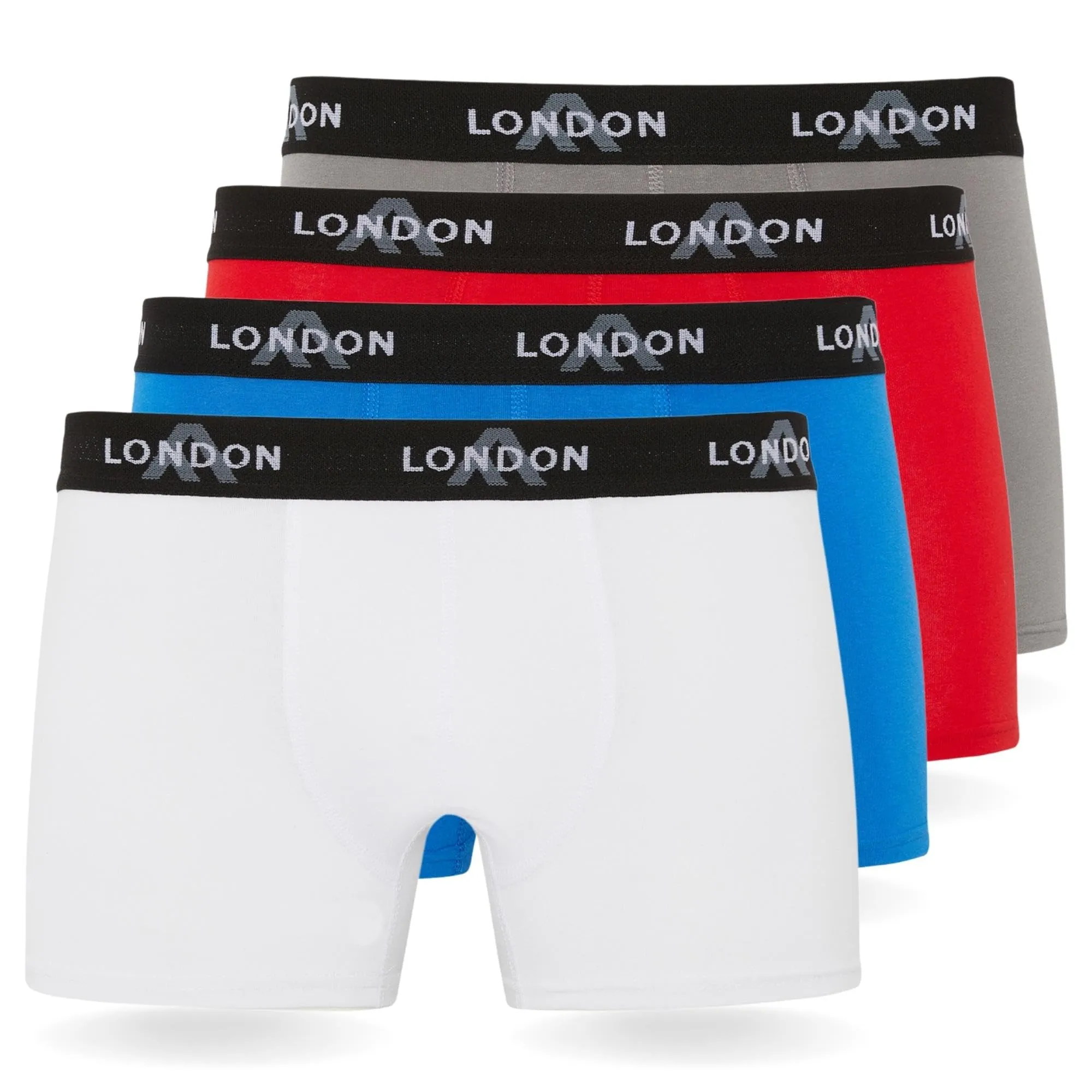 FM London Pacchetto da 4/8 Mutande Uomo, Boxer Uomo Cotone, Aderenti e Confortevoli per l'Uso Quotidiano, Colori classici chiari (4 pezzi), XL
