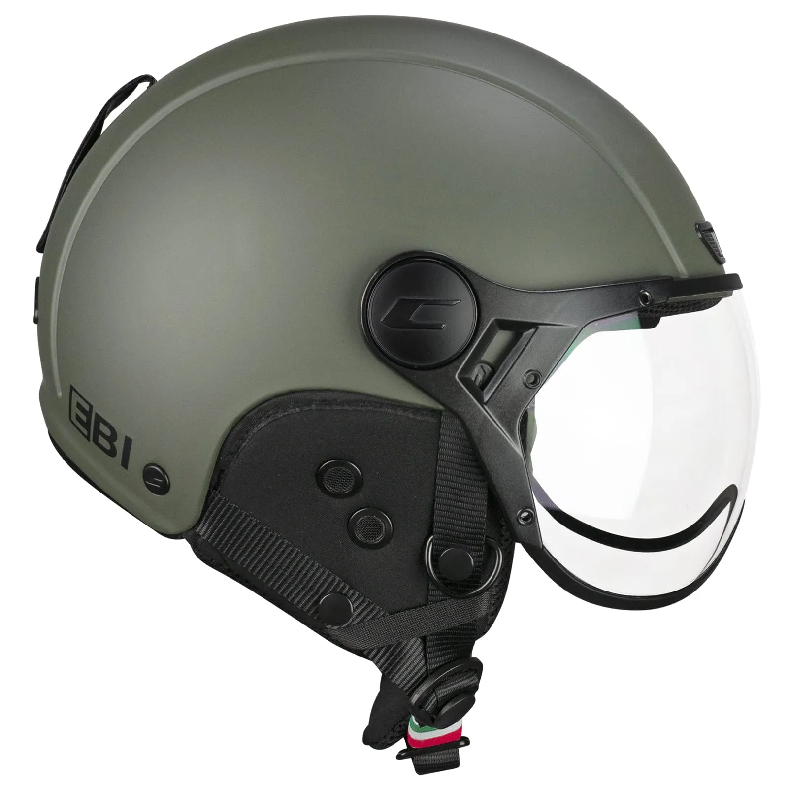 CGM Casco Bici, sci, E-bike, 801A EBI MONO, Verde opaco, XS (53-54cm)