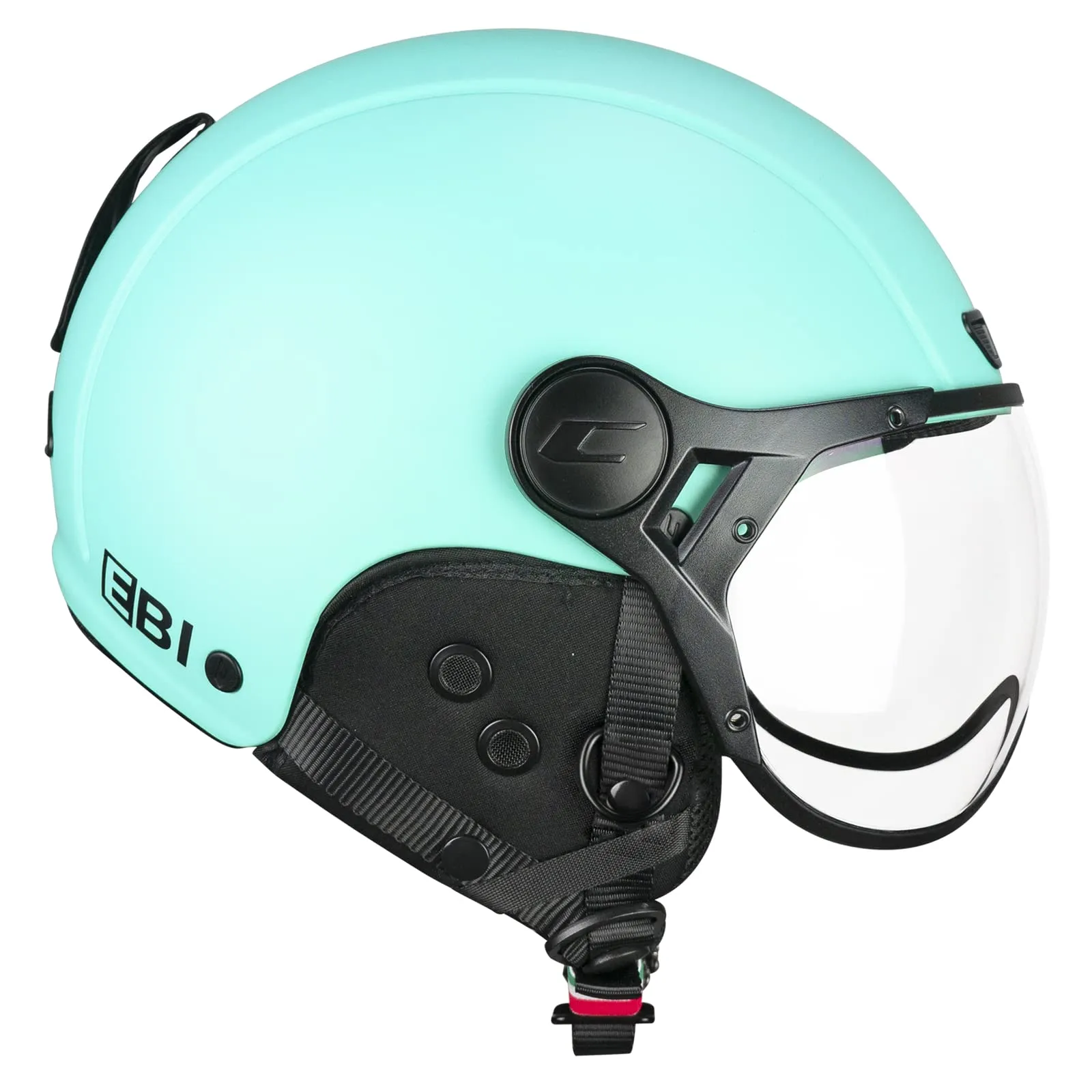 CGM Casco Bici, sci, E-bike, 801A EBI MONO, Celeste opaco, XL (60cm)