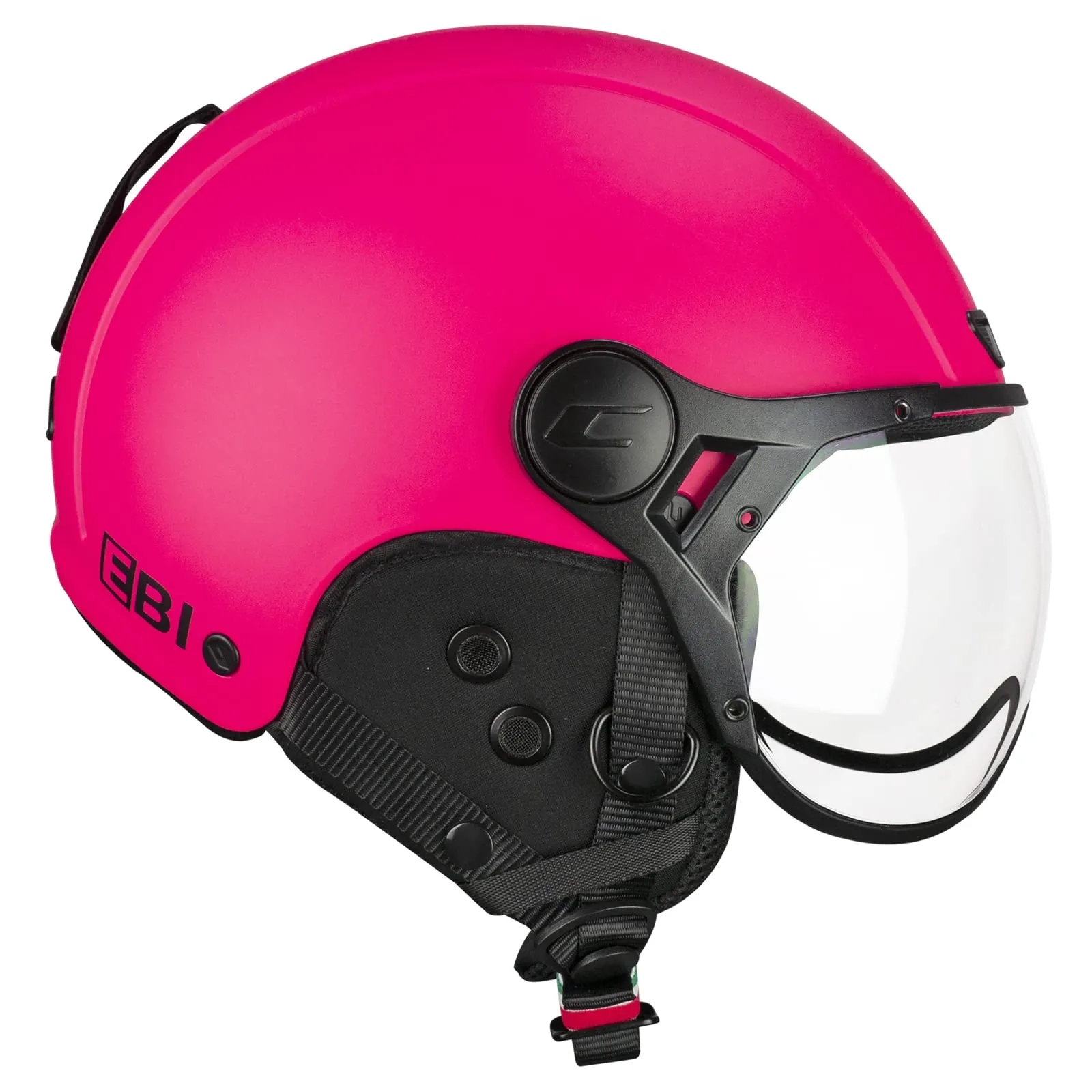 CGM Casco Bici, sci, E-bike, 801A EBI MONO, Rosa fluo opaco, XS (53-54cm)