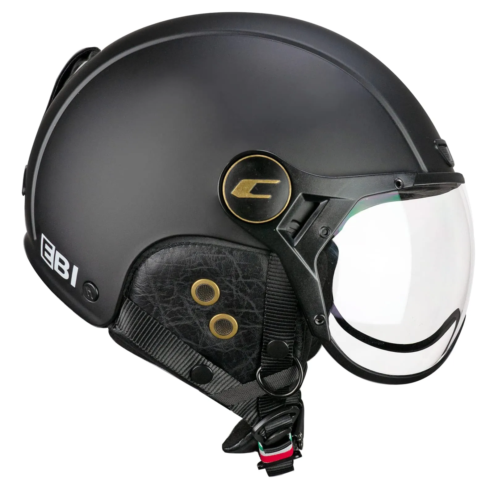 CGM Casco Bici, sci, E-bike, 801V EBI VINTAGE, Nero opaco, L (59cm)