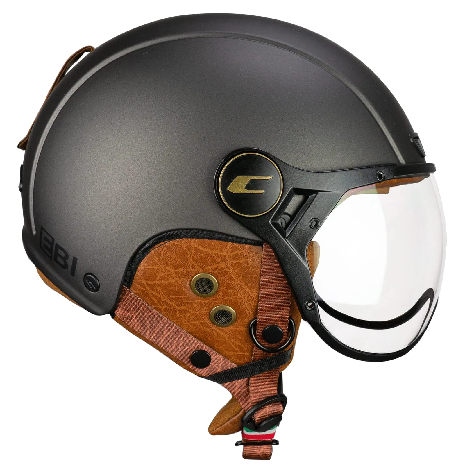 CGM Casco Bici, sci, E-bike, 801V EBI VINTAGE, Grafite satinato, XL (60cm)