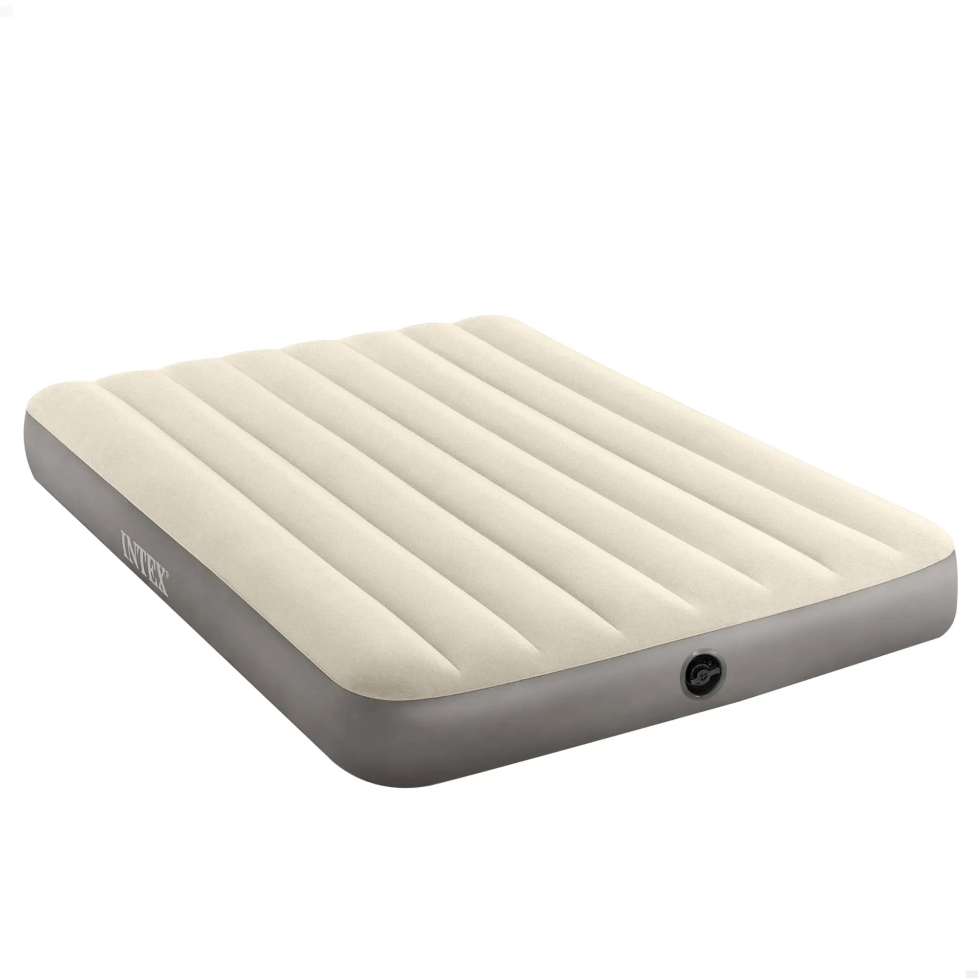 Intex 64102 - Materasso Gonfiabile Piazza e Mezza Dura-Beam Single-High, PVC, Crema, 137x191x25 cm