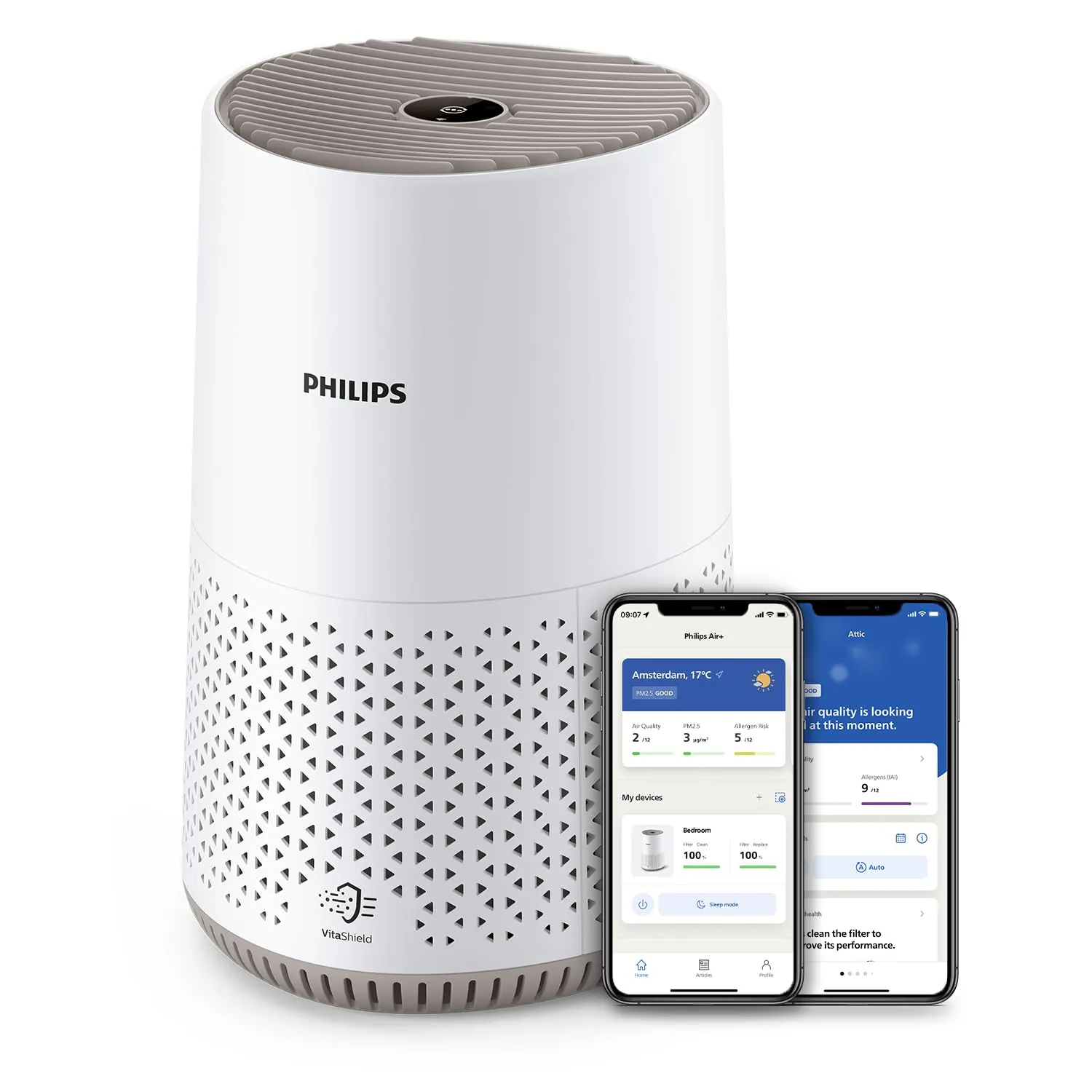 Philips Purificatore d'aria 600, filtro HEPA, 44m², CADR 170m³/h