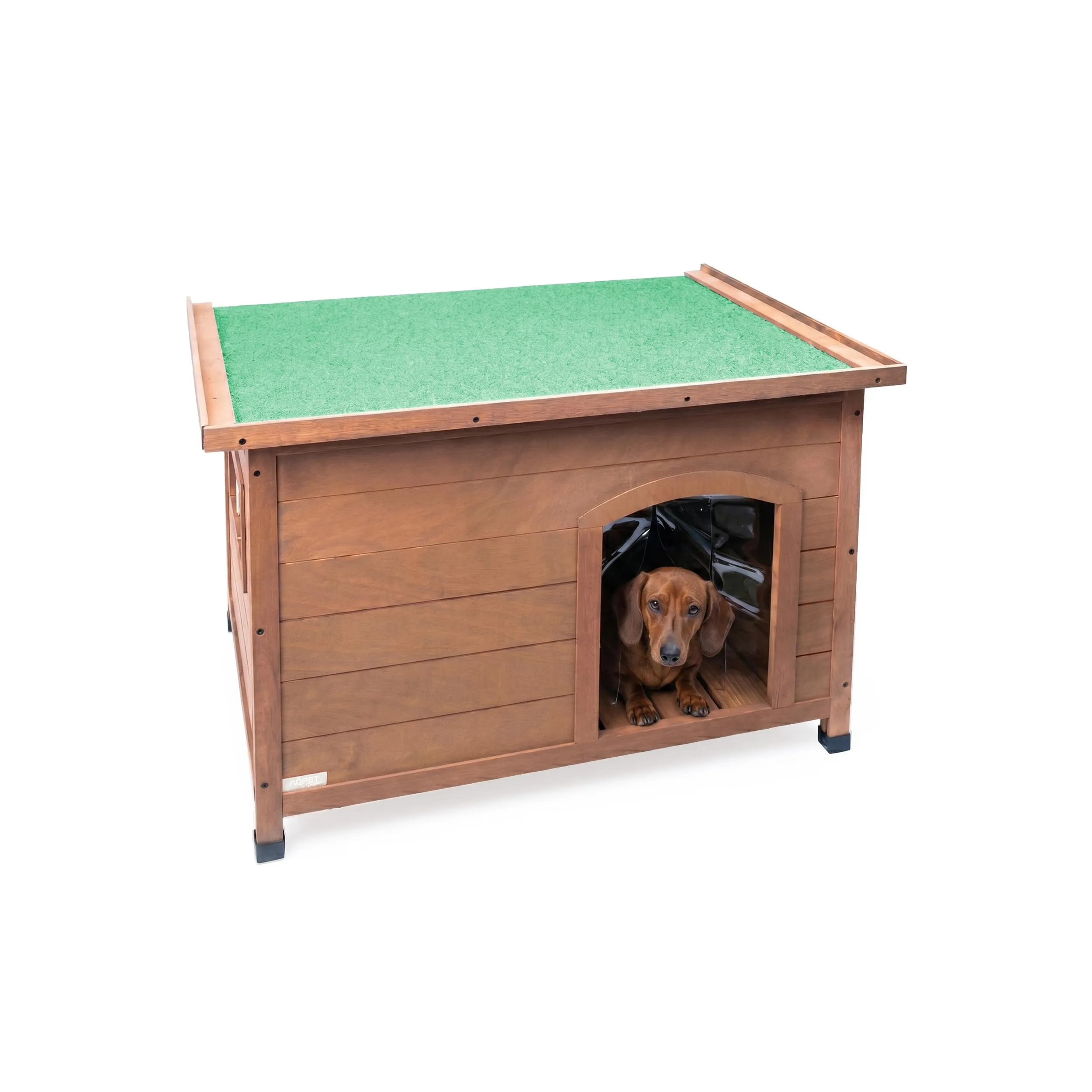 AQPET Friends Baita Cuccia Cani in Legno S, Tetto Apribile, 85x60x58 cm