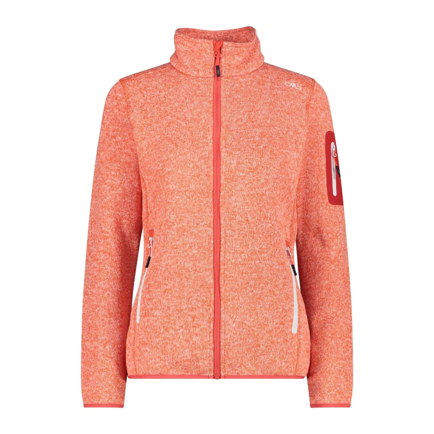 CMP Giacca In Knit-tech da Donna, Campari White, 42