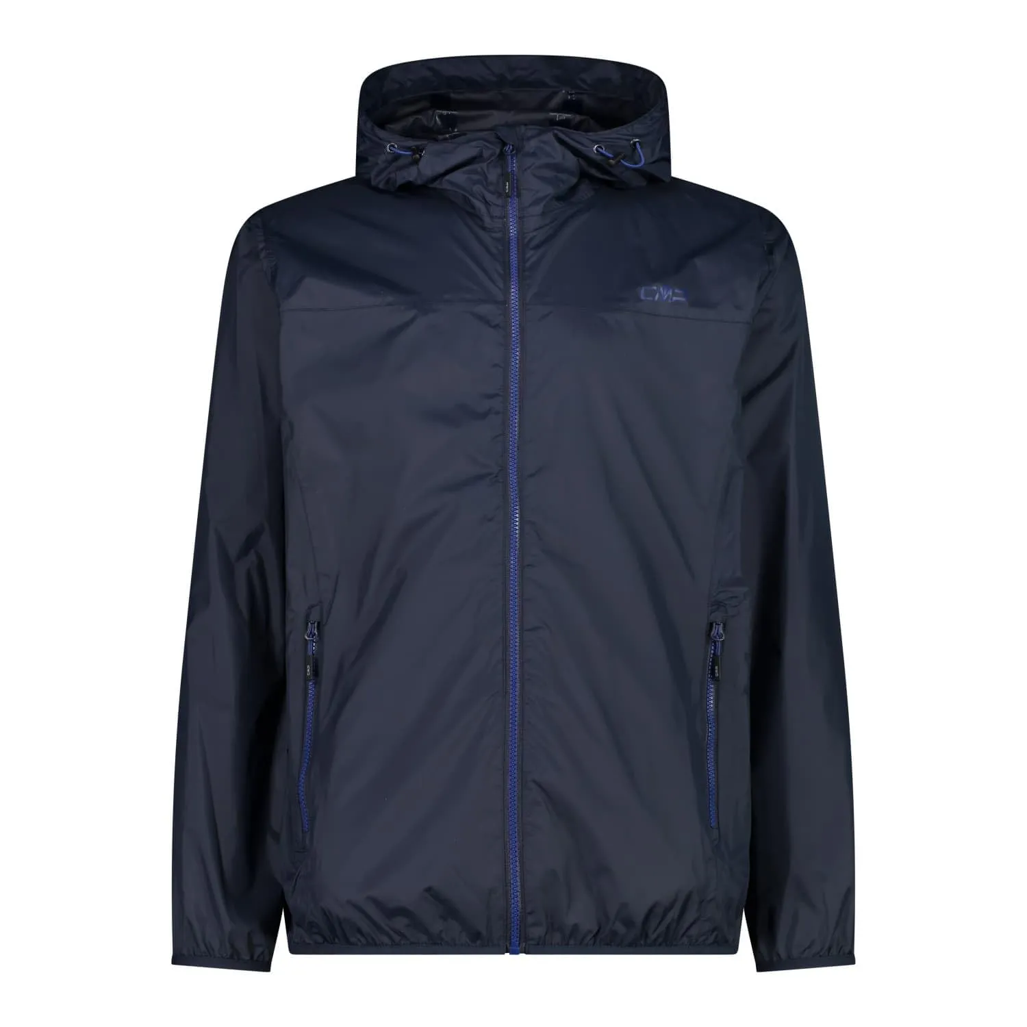 CMP - Giacca da Uomo con Cappuccio Antipioggia, B.Blue-Bluish, 46