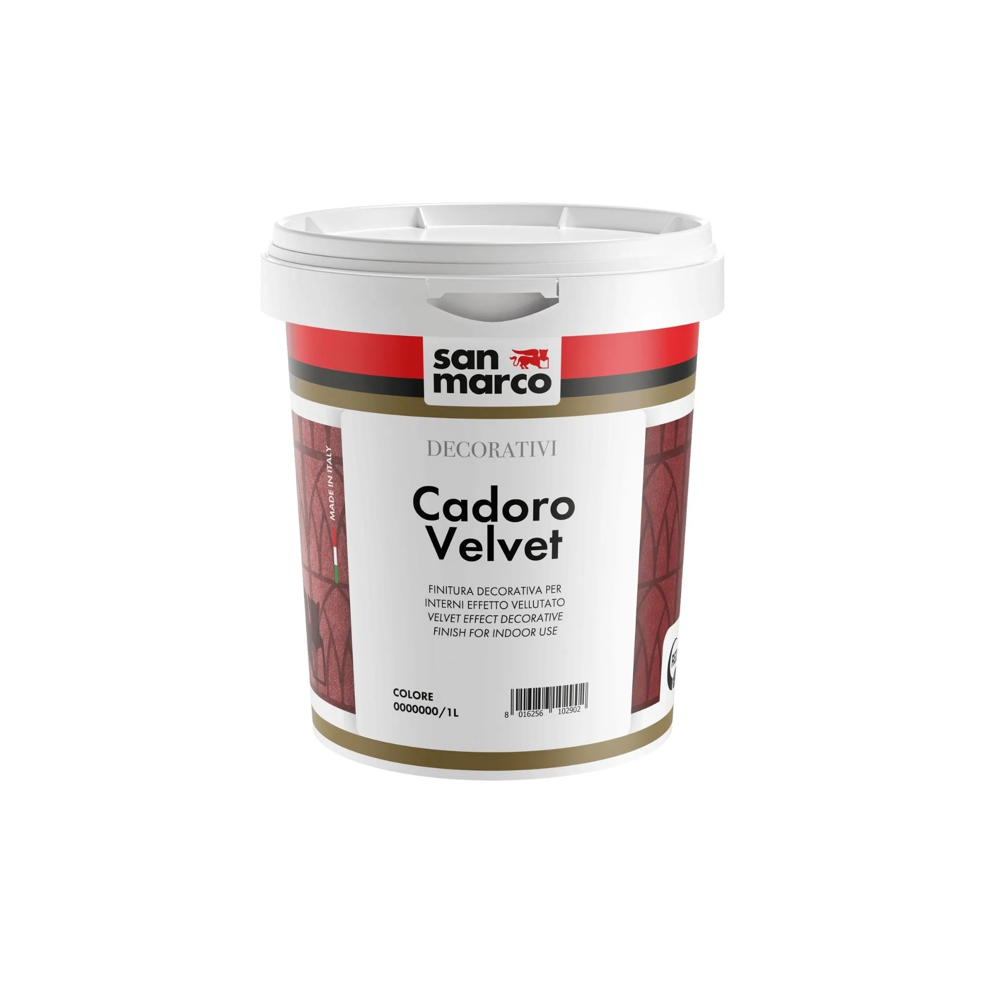 CADORO VELVET Pittura decorativa per interni ad effetto velluto con microbrillantini iridescenti; si stende con pennello o frattazzo.