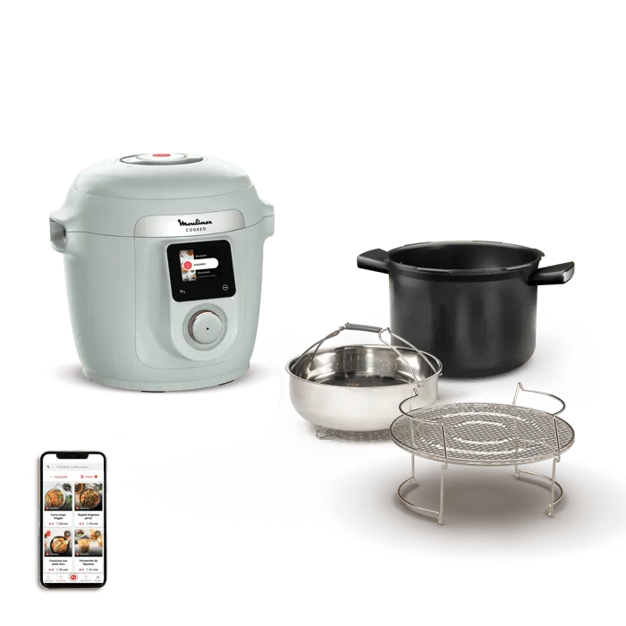 Moulinex Cookeo Wi-Fi 10In1 Eucalyptus Multicooker A Pressione Capacità 6L 10 Modalità Di Cottura Cottura Veloce