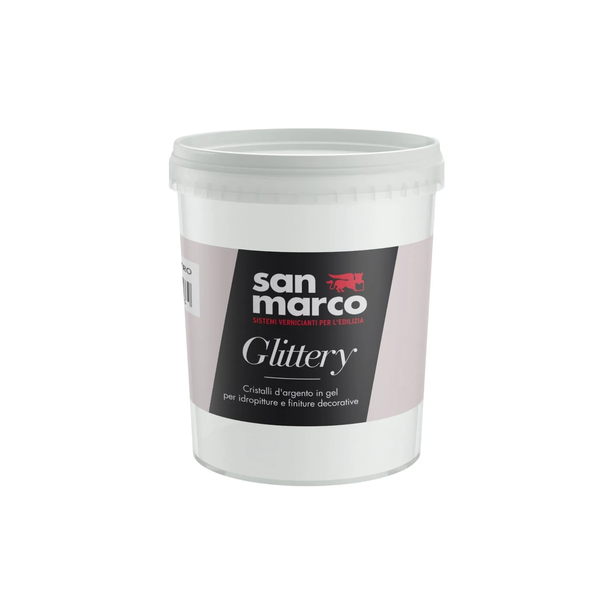 GLITTERY Glitter argentati in gel trasparente, da miscelare alla pittura per realizzare una perfetta pittura con brillantini