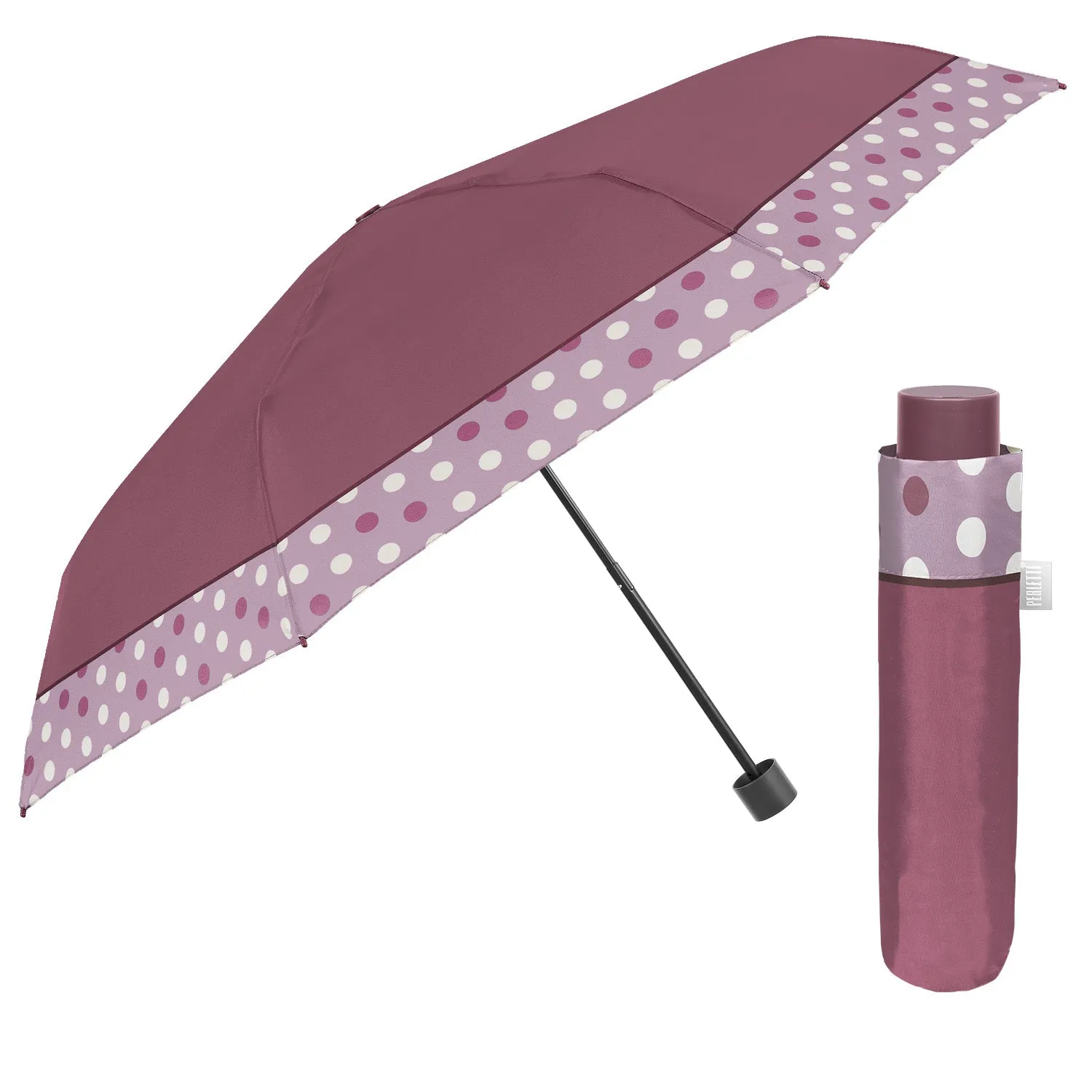 Ombrello Manuale con Bordo a Pois