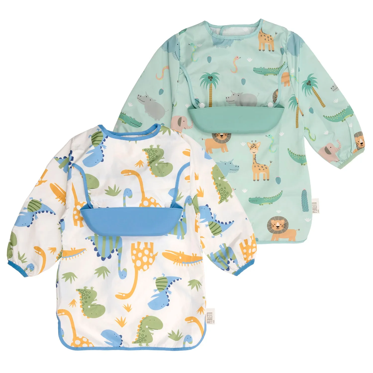 Bavaglino Impermeabile con Maniche - Pack Doppio Bambino