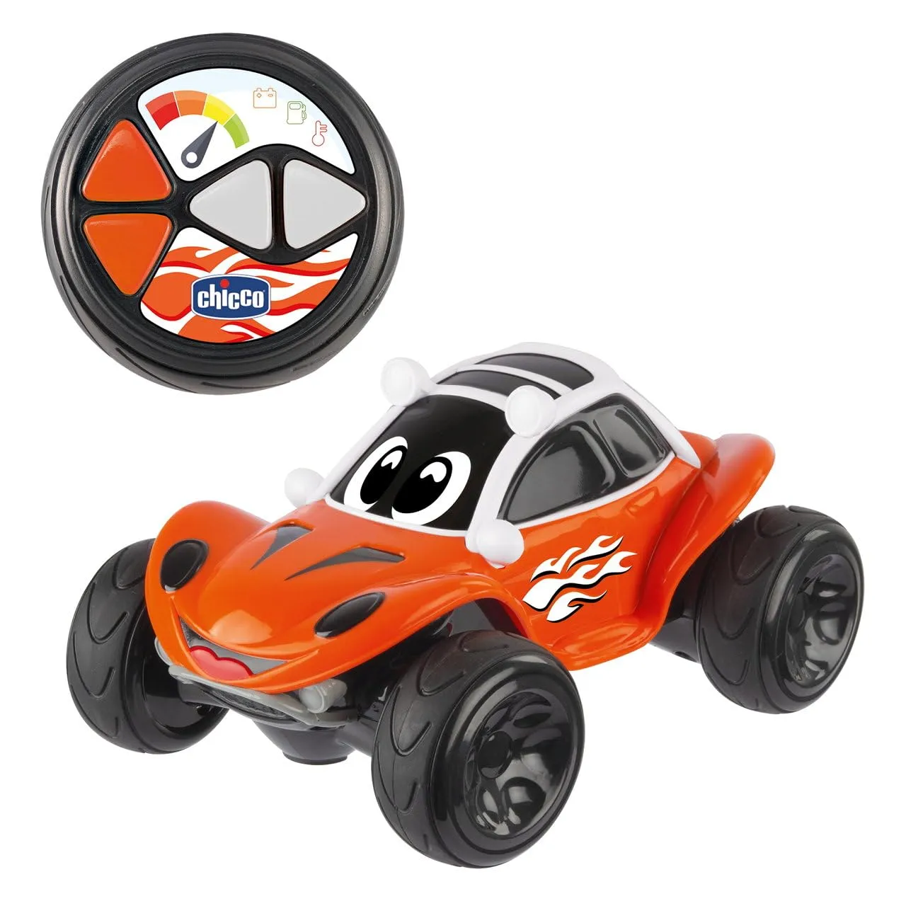 Chicco Happy Buggy, Macchina Telecomandata per Bambini, Radiocomando Intuitivo e Ergonomico, 4 Pulsanti Direzionali, Ruote Grandi e Gommate, Radiofrequenza - Giochi per Bambini 2-6 Anni