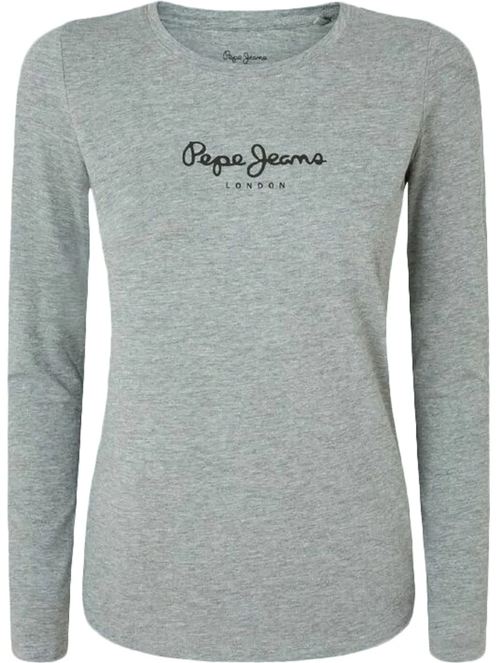 Pepe Jeans New Virginia Maglietta per Donna Slim Fit Maniche Lunghe, Grigia (Grey Marl), L