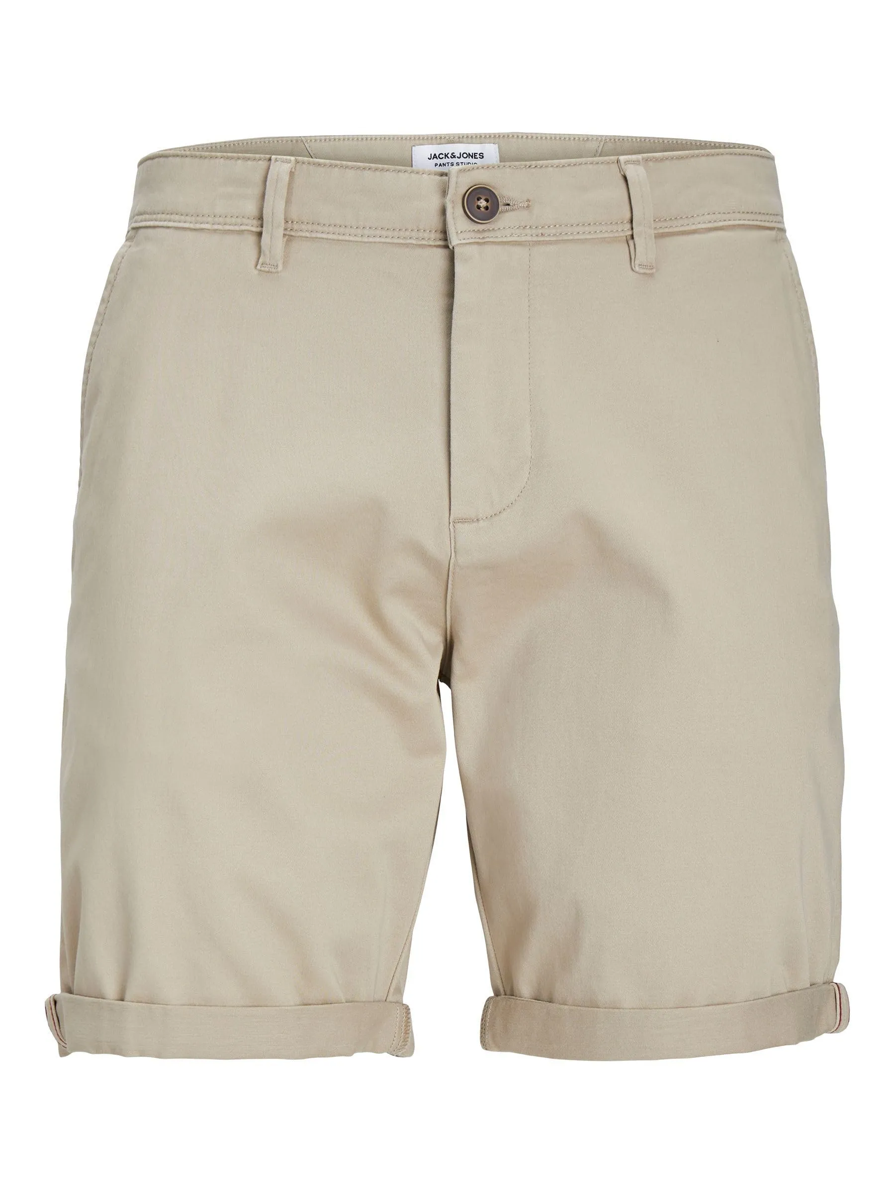 JACK & JONES Male Chino Shorts Regular Fit Chino Shorts, Crockery, XS