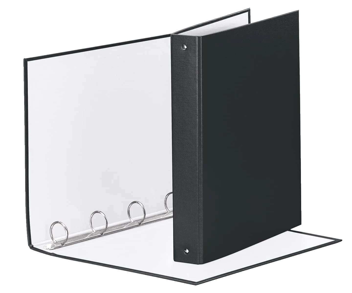 Esselte MEETING Raccoglitore A4 a 4 anelli tondo 22 x 30 cm, Nero